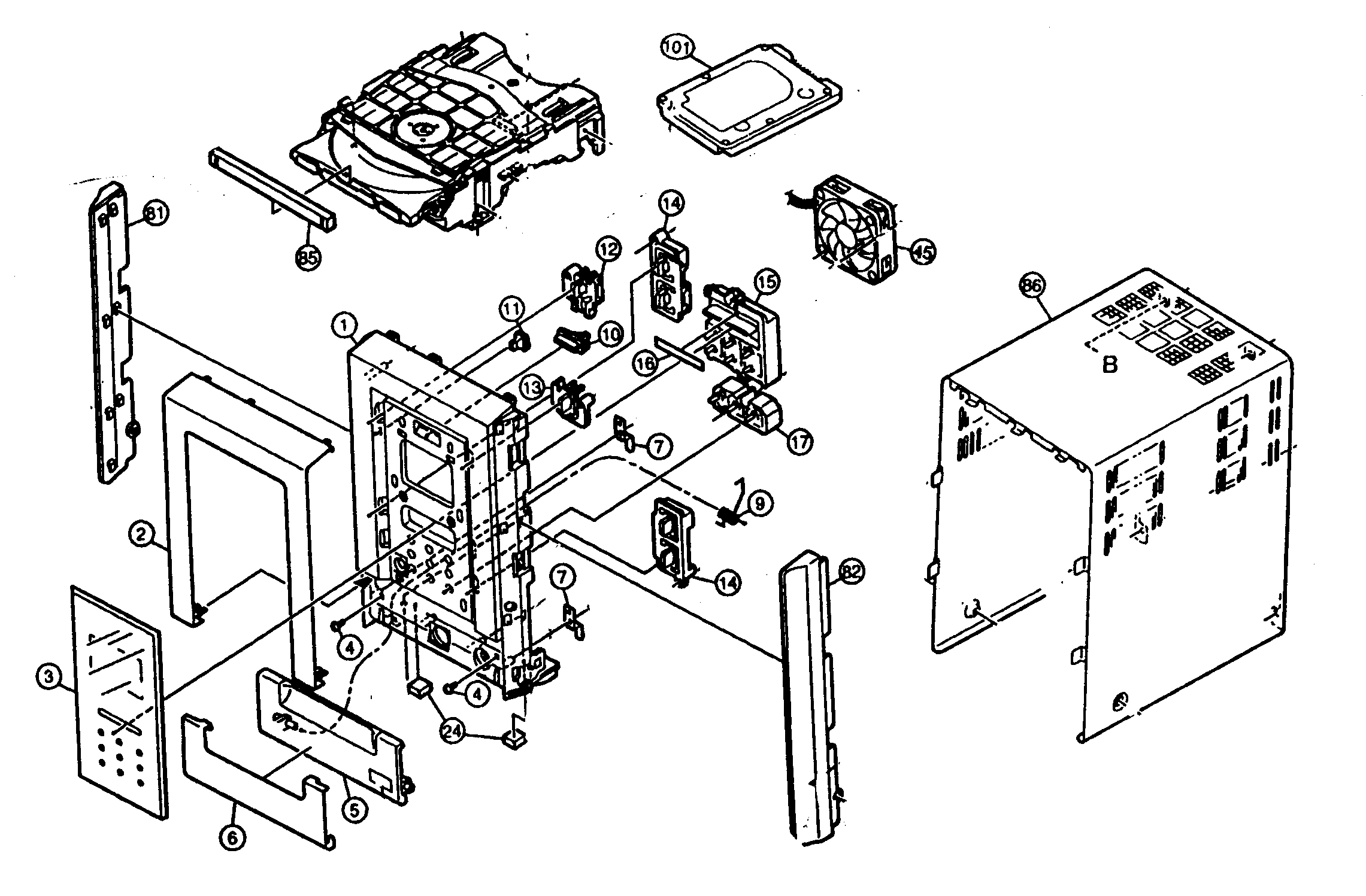 JVC NX-HD10 cabinet parts diagram
