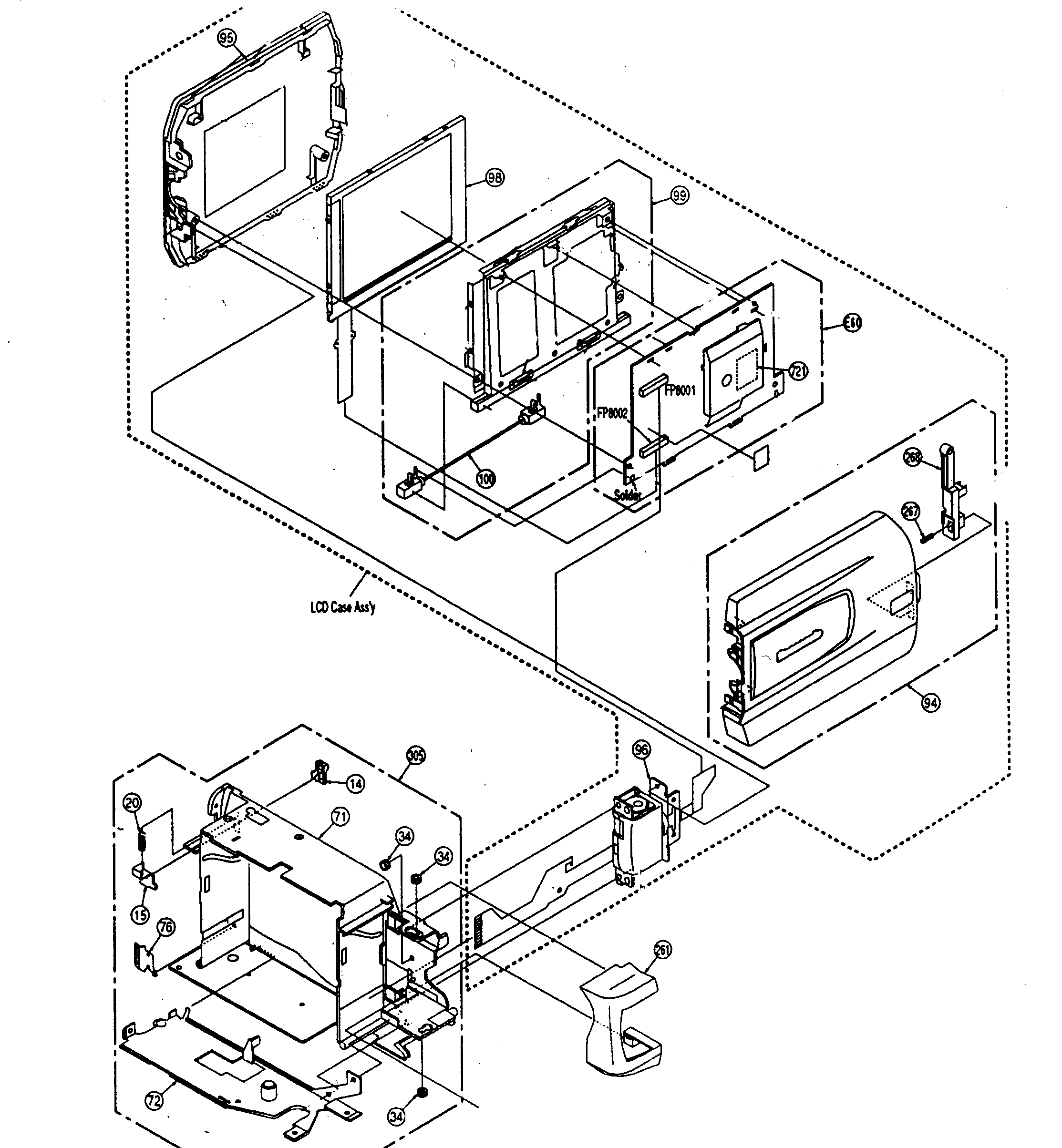 Panasonic PV-DV202 lcd diagram