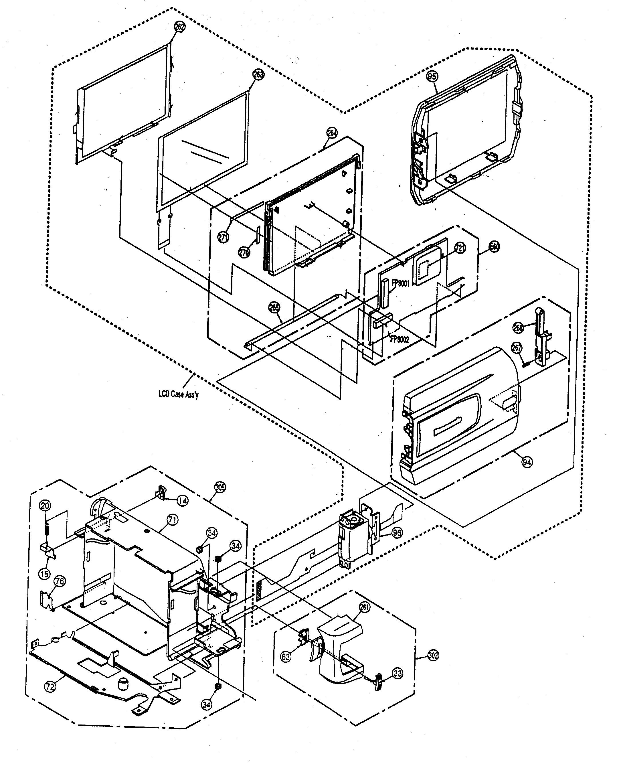 Panasonic PV-DV402 lcd diagram