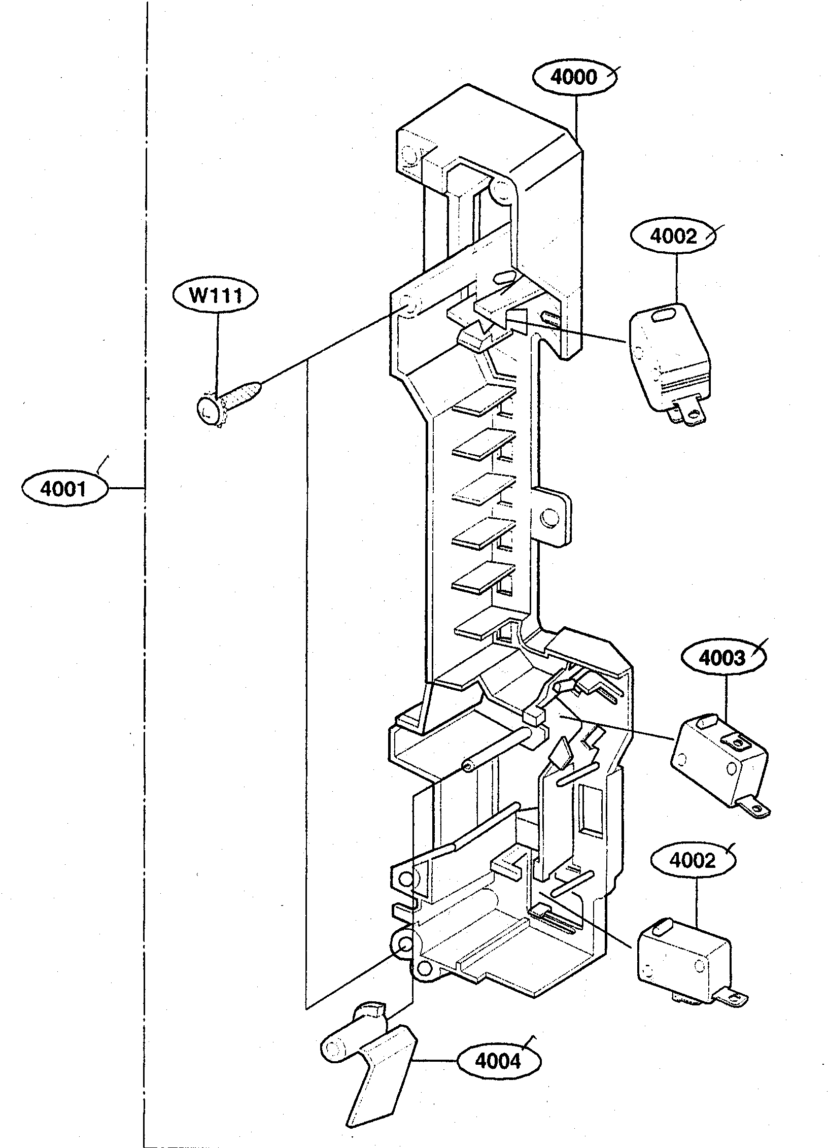 Kenmore 72180599400 latch board diagram