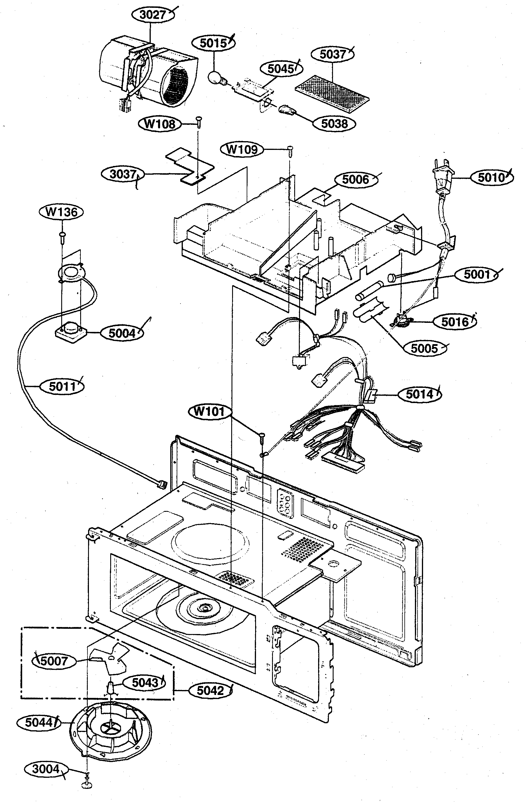 Kenmore 72180599400 interior parts 2 diagram