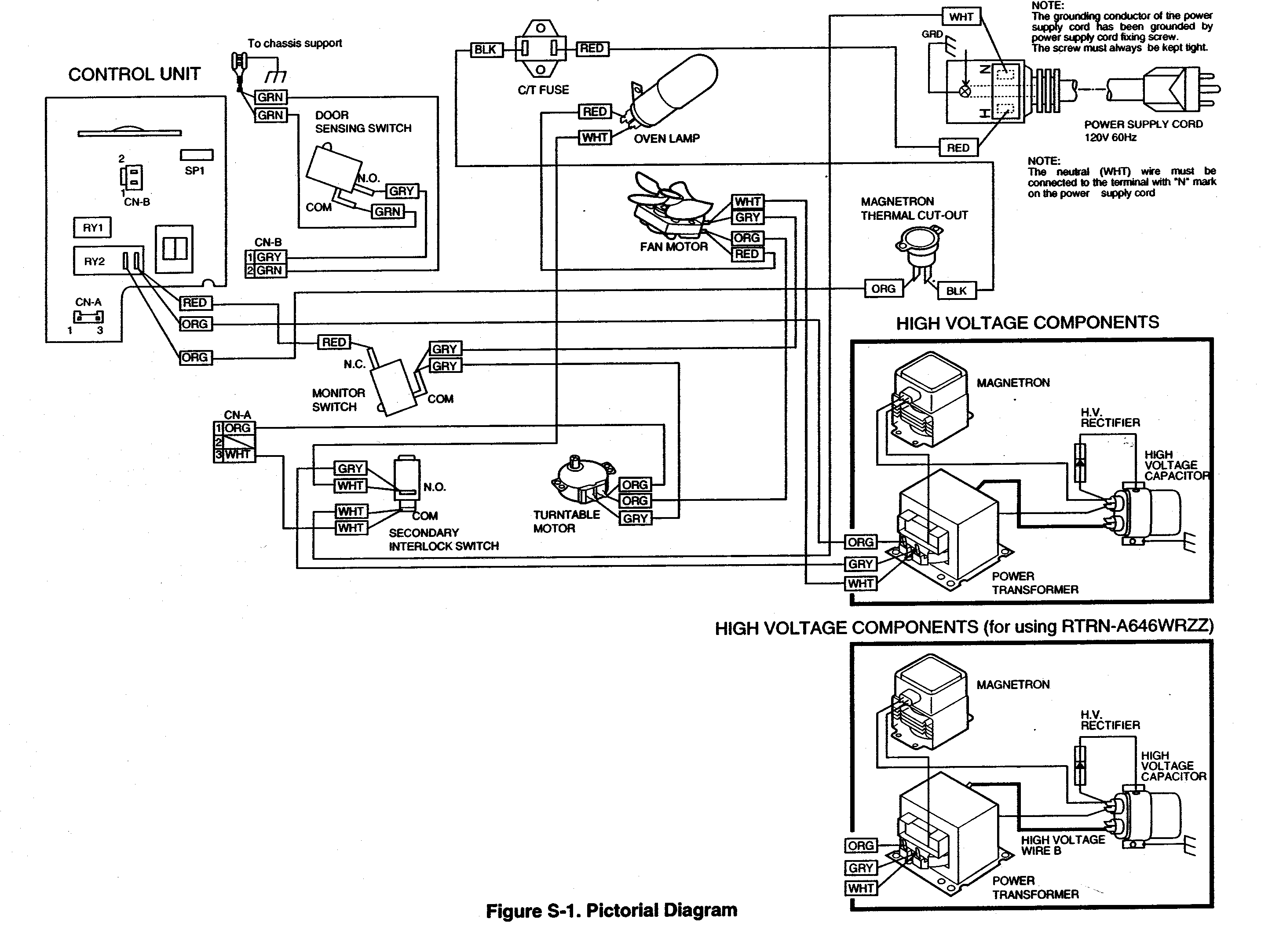 Sharp R-209FW wiring diagram diagram