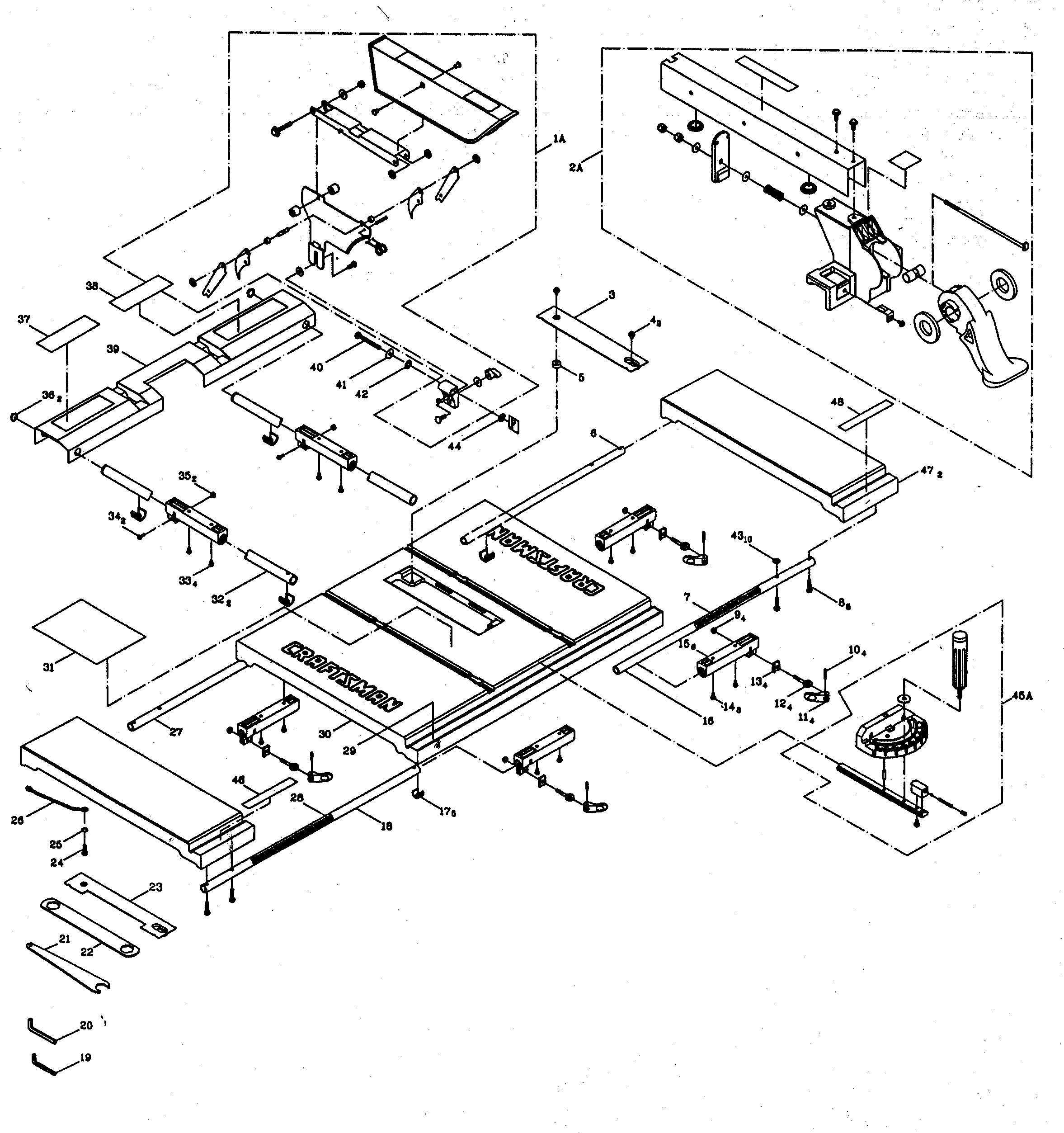 Craftsman 137248880 table diagram