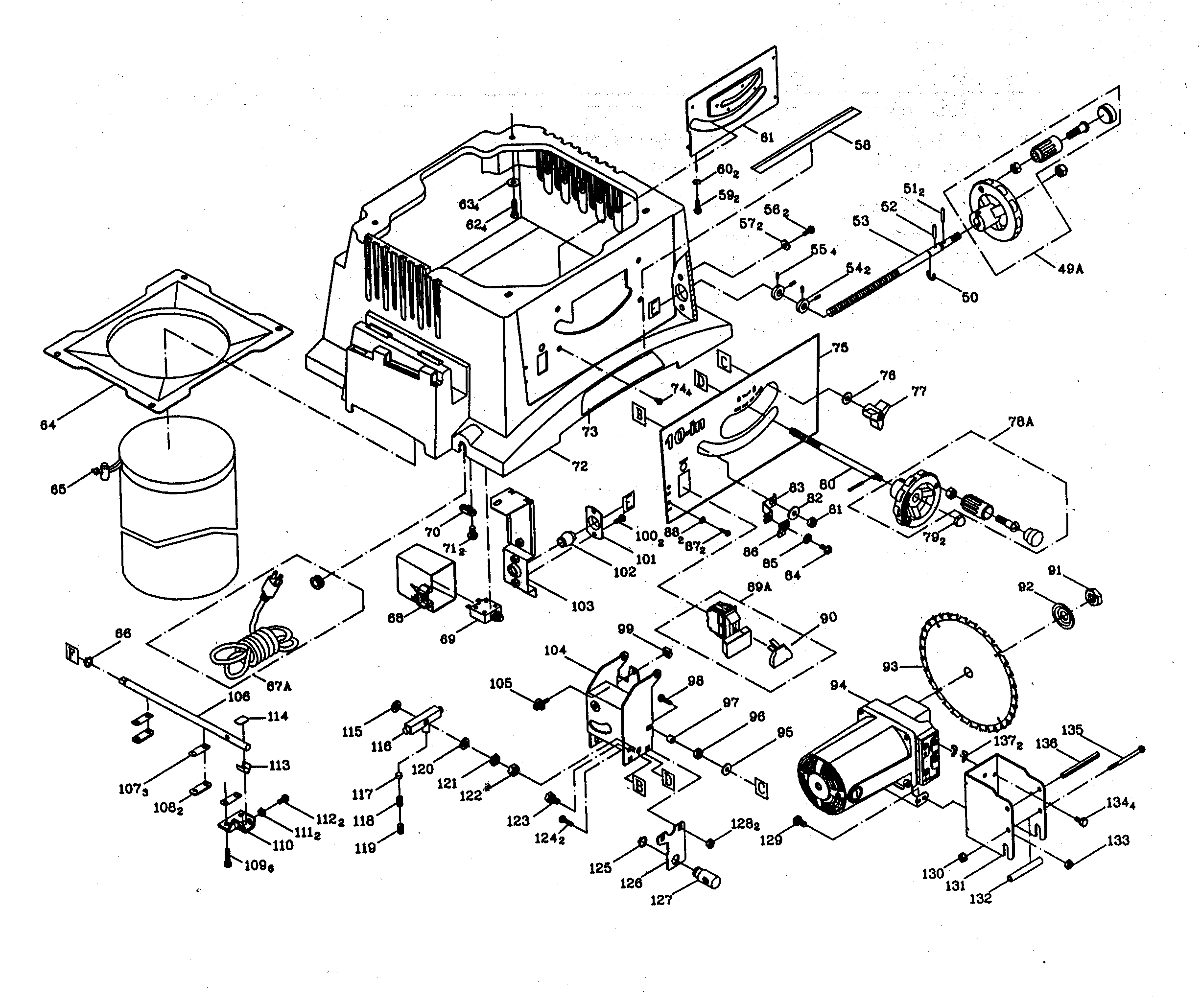 Craftsman 137248880 base assy diagram