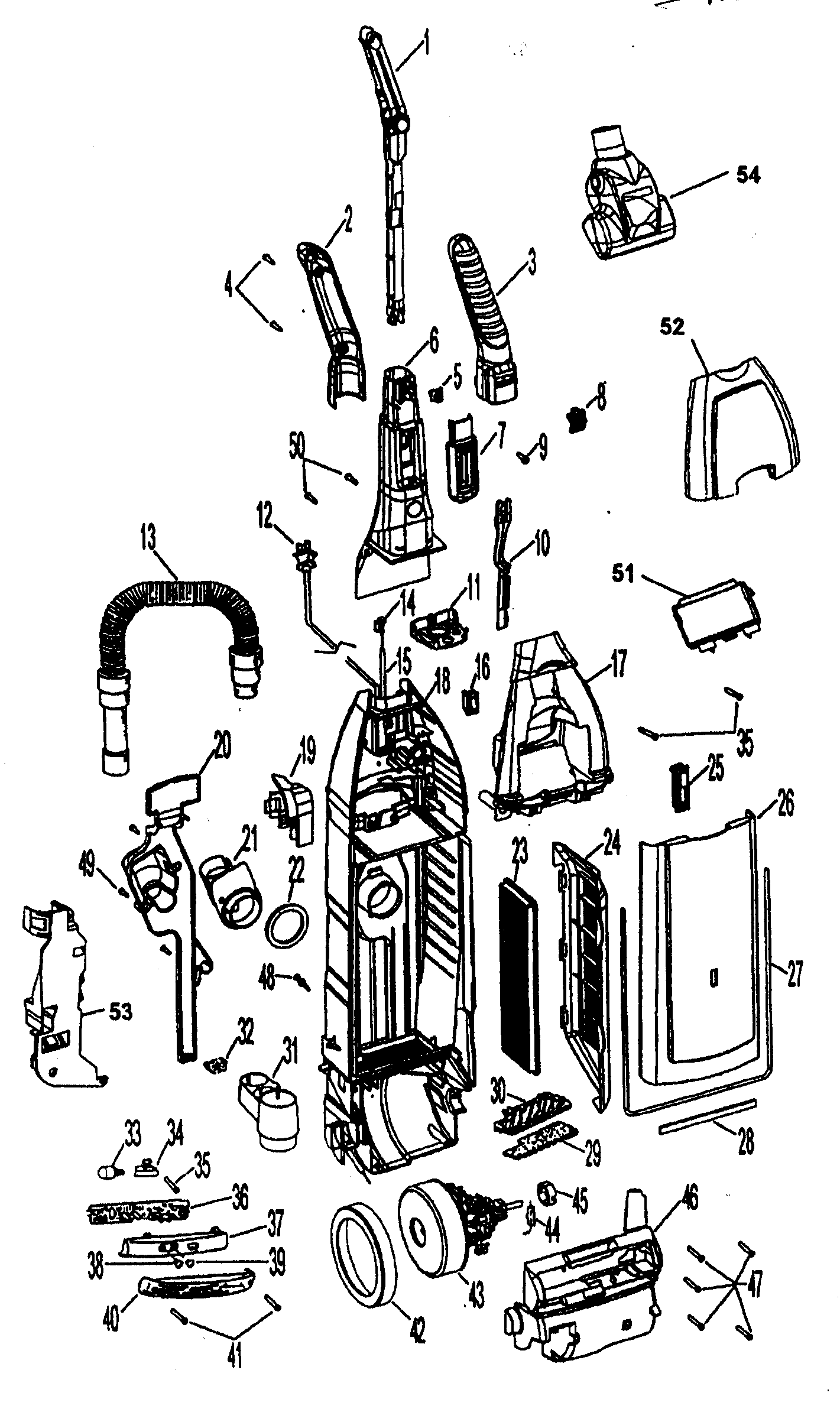 Kenmore 47332869 upright assy diagram