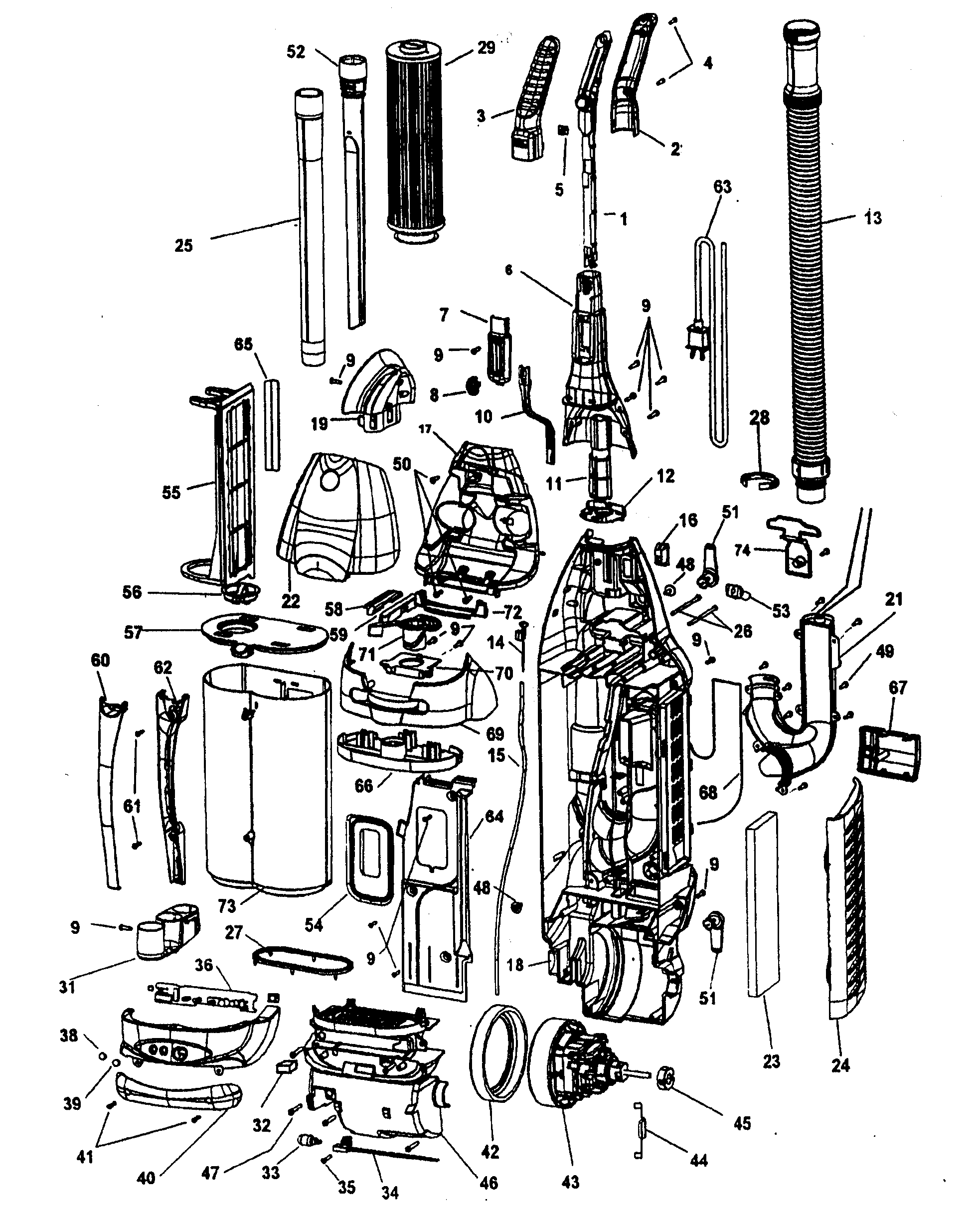 Kenmore 47332879 upright assy diagram