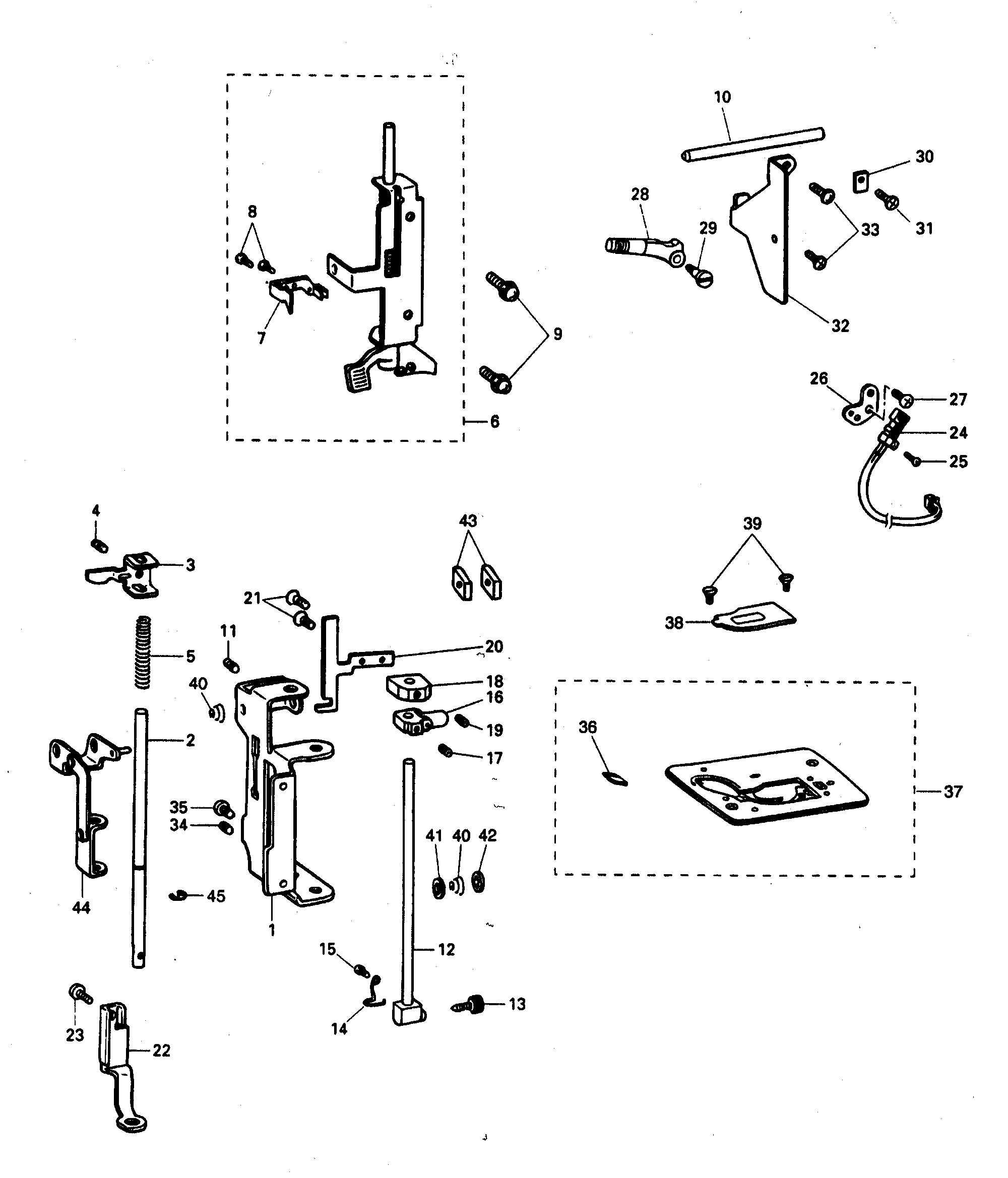 Brother PE-180D presser bar diagram
