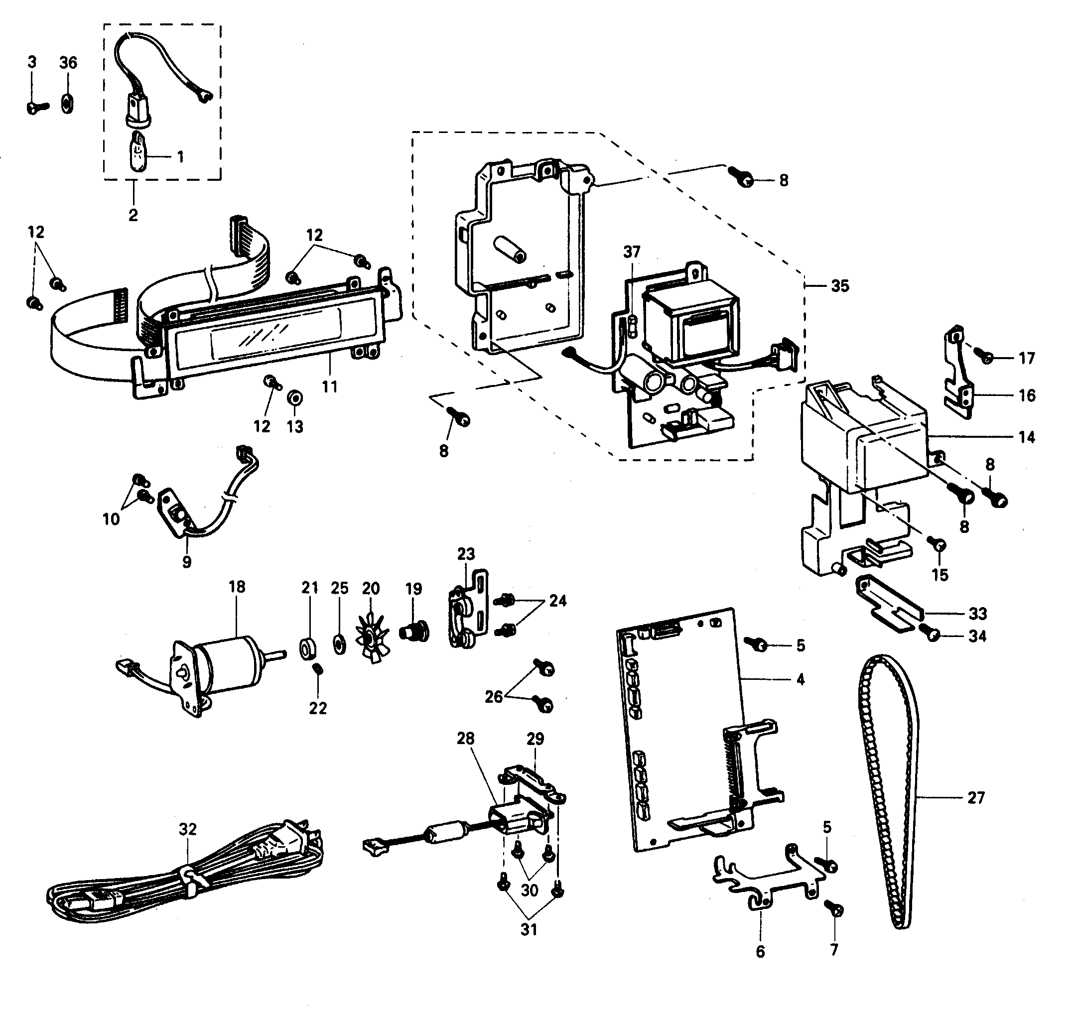 Brother PE-180D motor assy diagram
