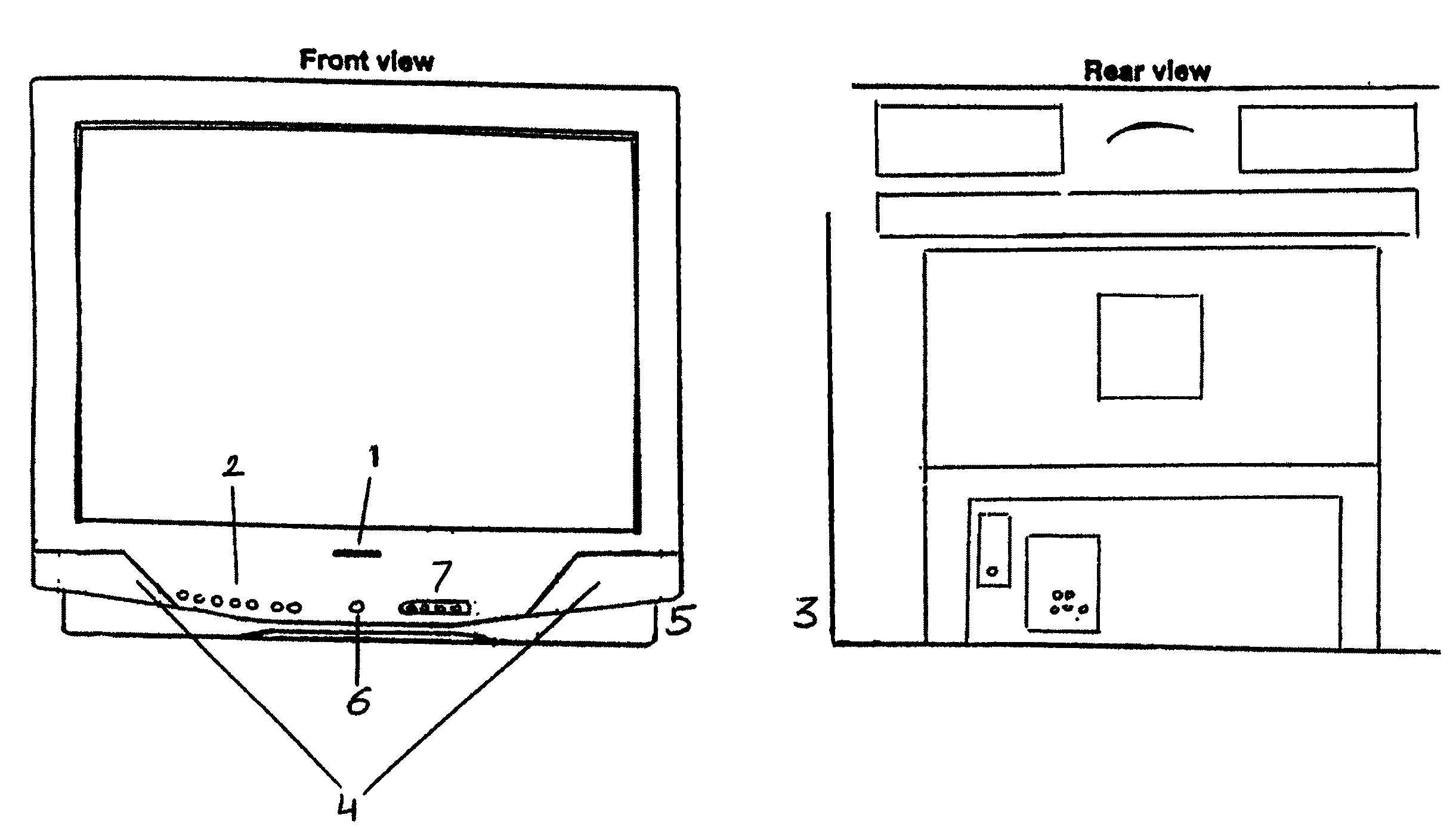 Panasonic CT-27G7DUF-1 cabinet parts diagram