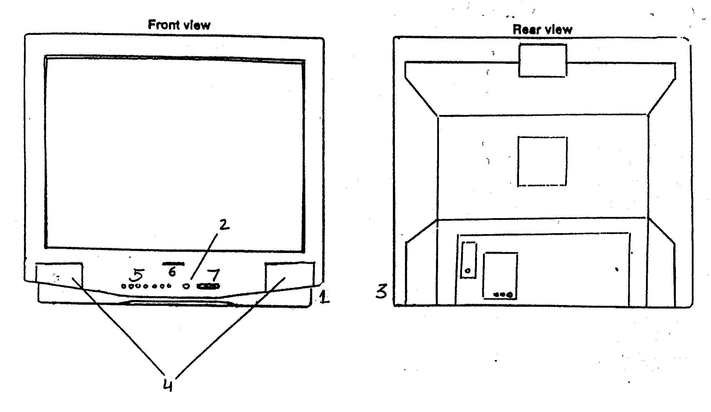 Panasonic CT-20D12DF-1 cabinet parts diagram
