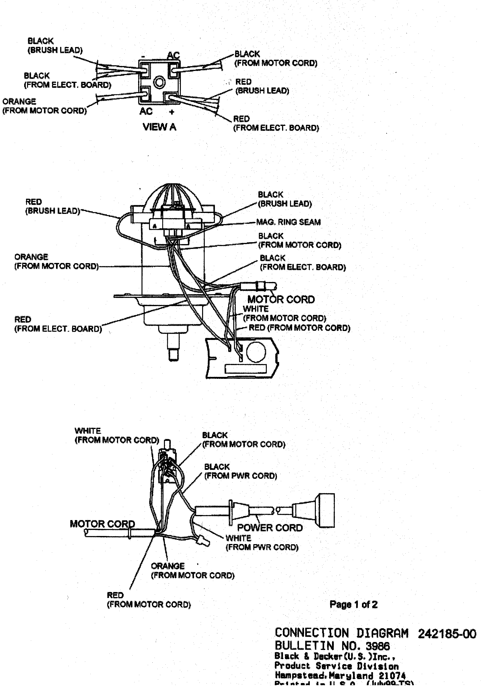 Black & Decker MM450TY2 connection diagram diagram