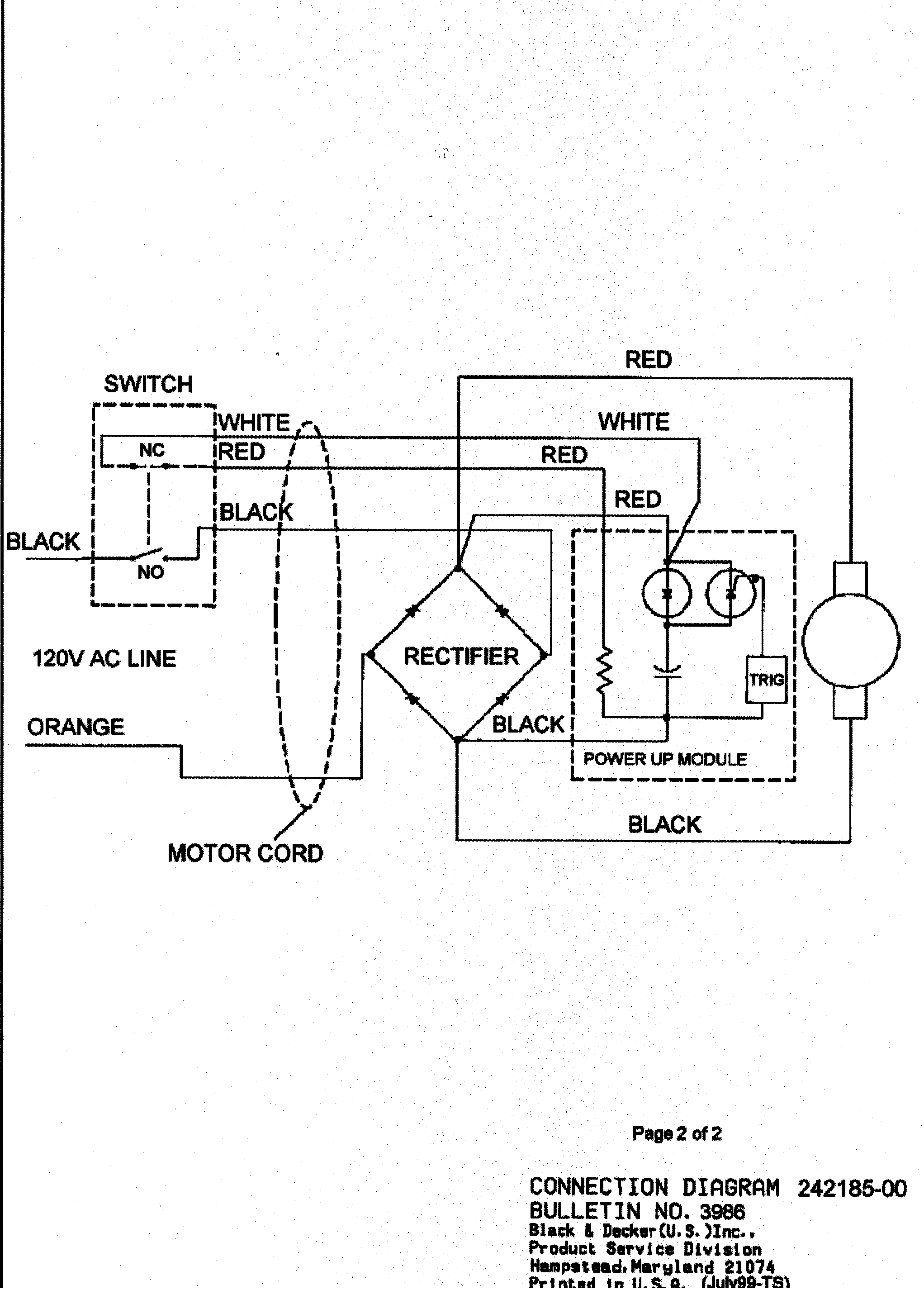 Black & Decker MM450TY2 connection diagram diagram