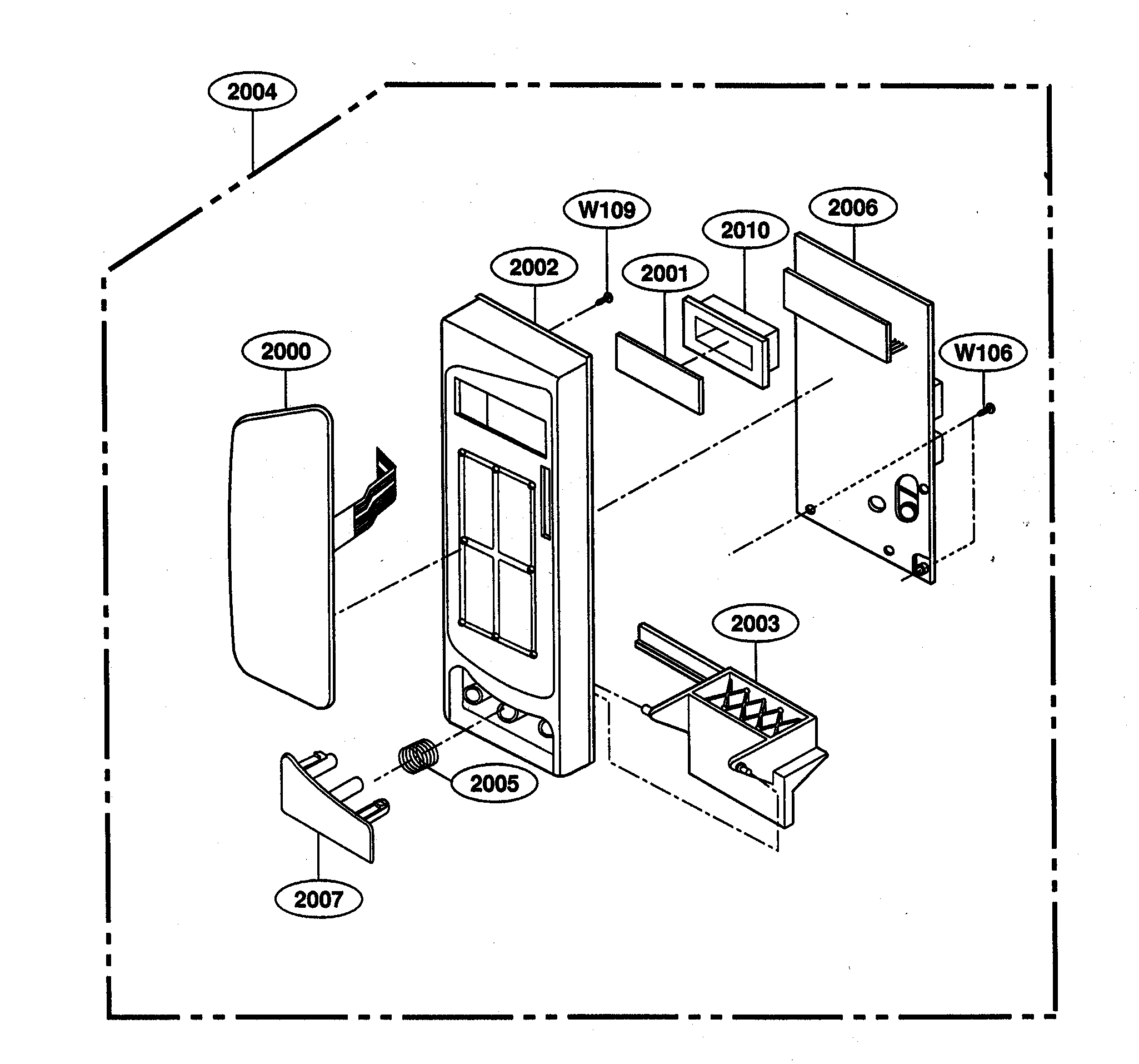 Kenmore 72162212200 controller parts diagram