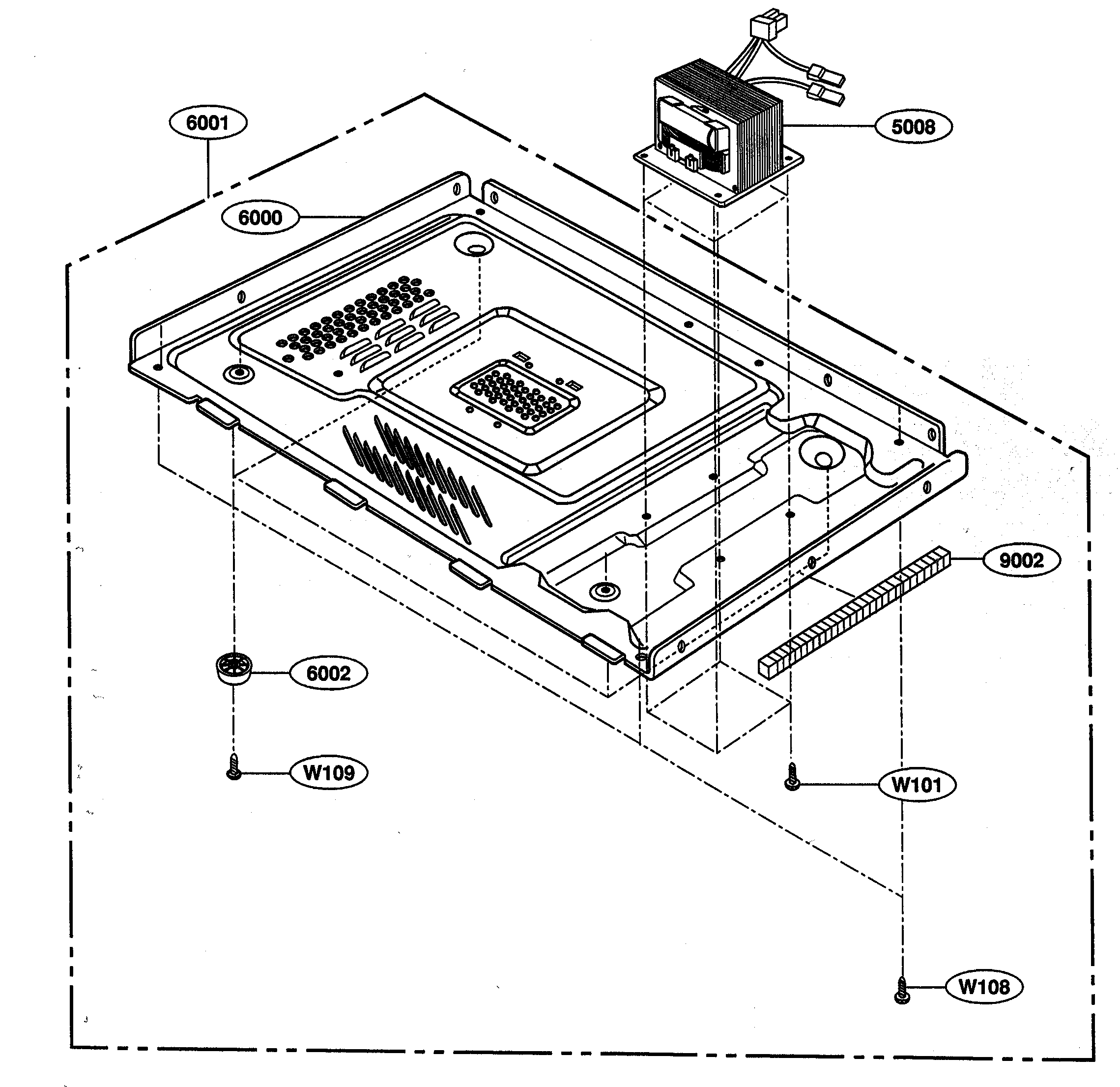 Kenmore 72162212200 base plate diagram