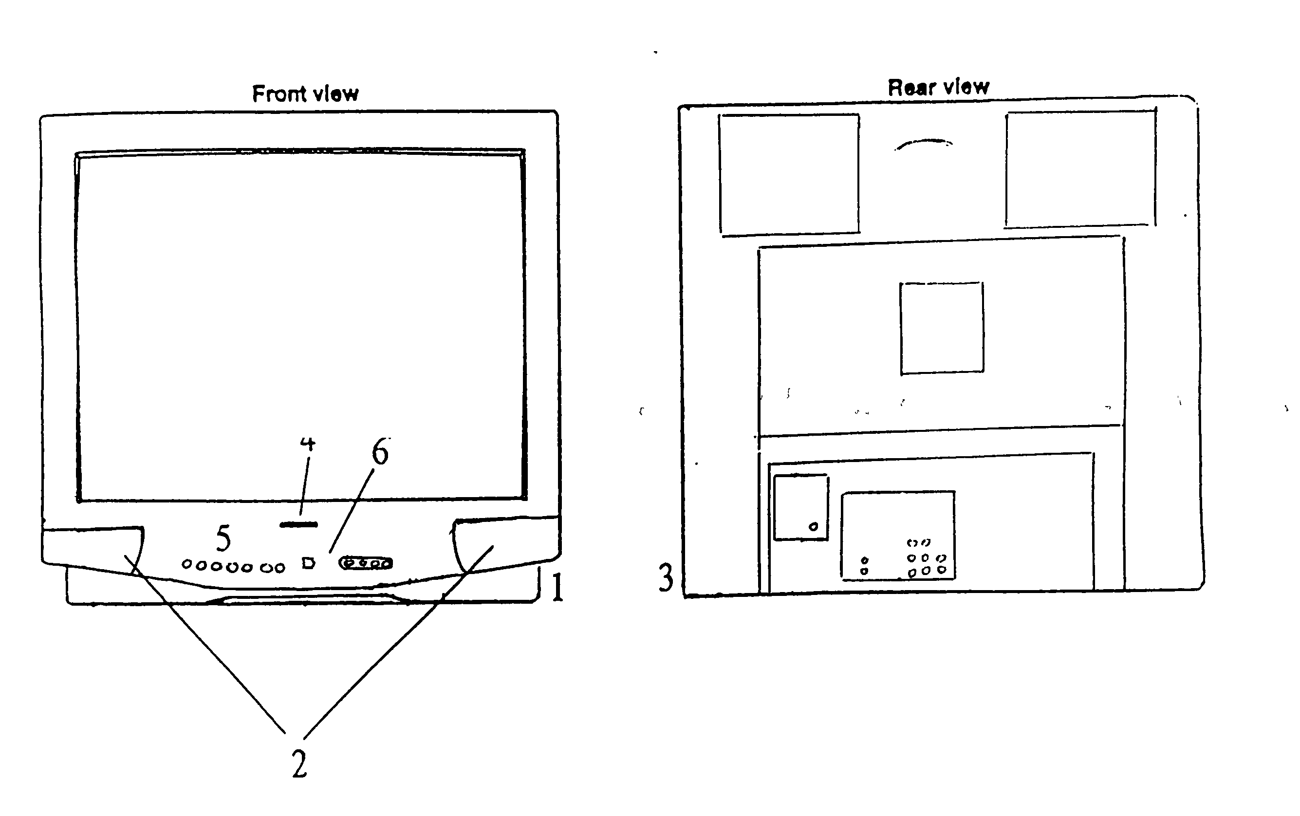 Panasonic CT-20D10B cabinet parts diagram