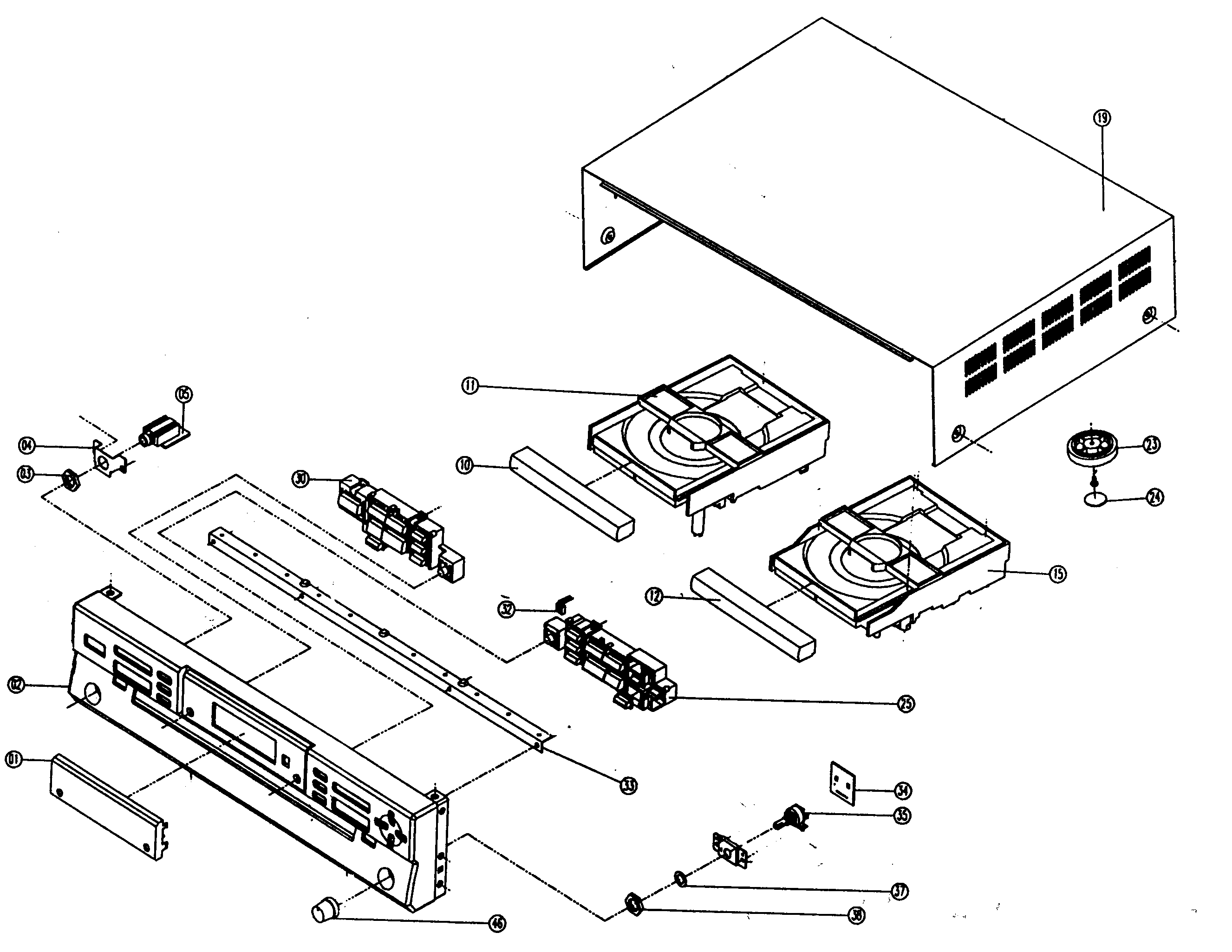 RCA CDRW120 cabinet parts diagram