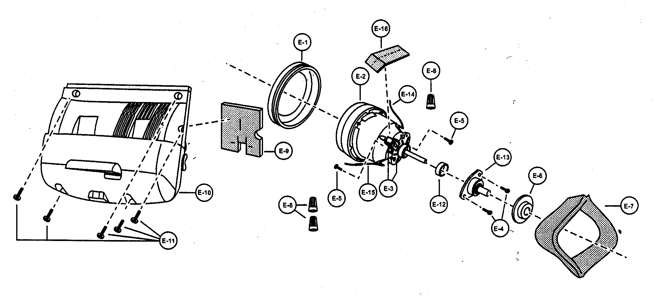 Panasonic MC-V731100 dust bin diagram