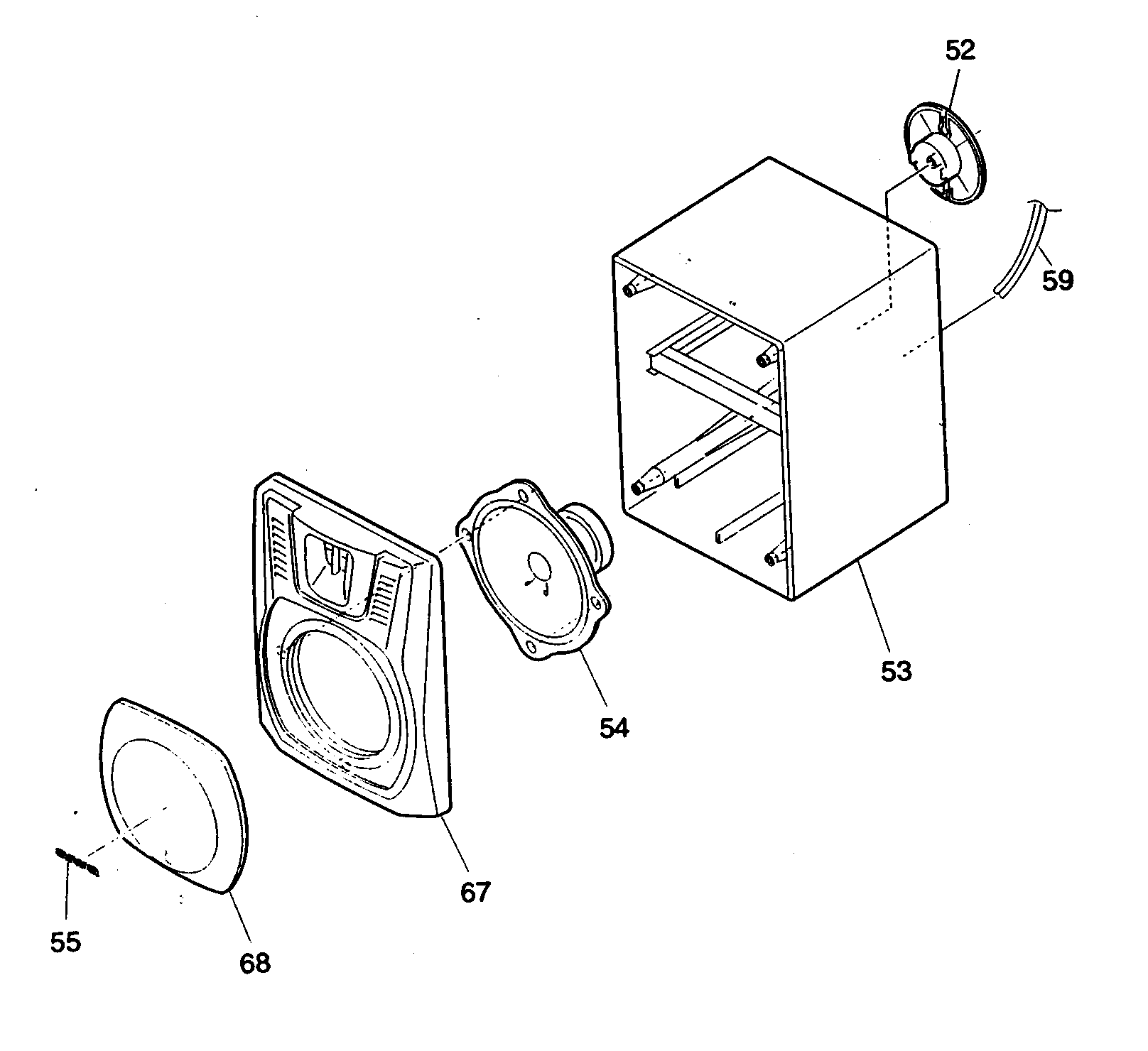 Aiwa CA-DW539 speakers diagram