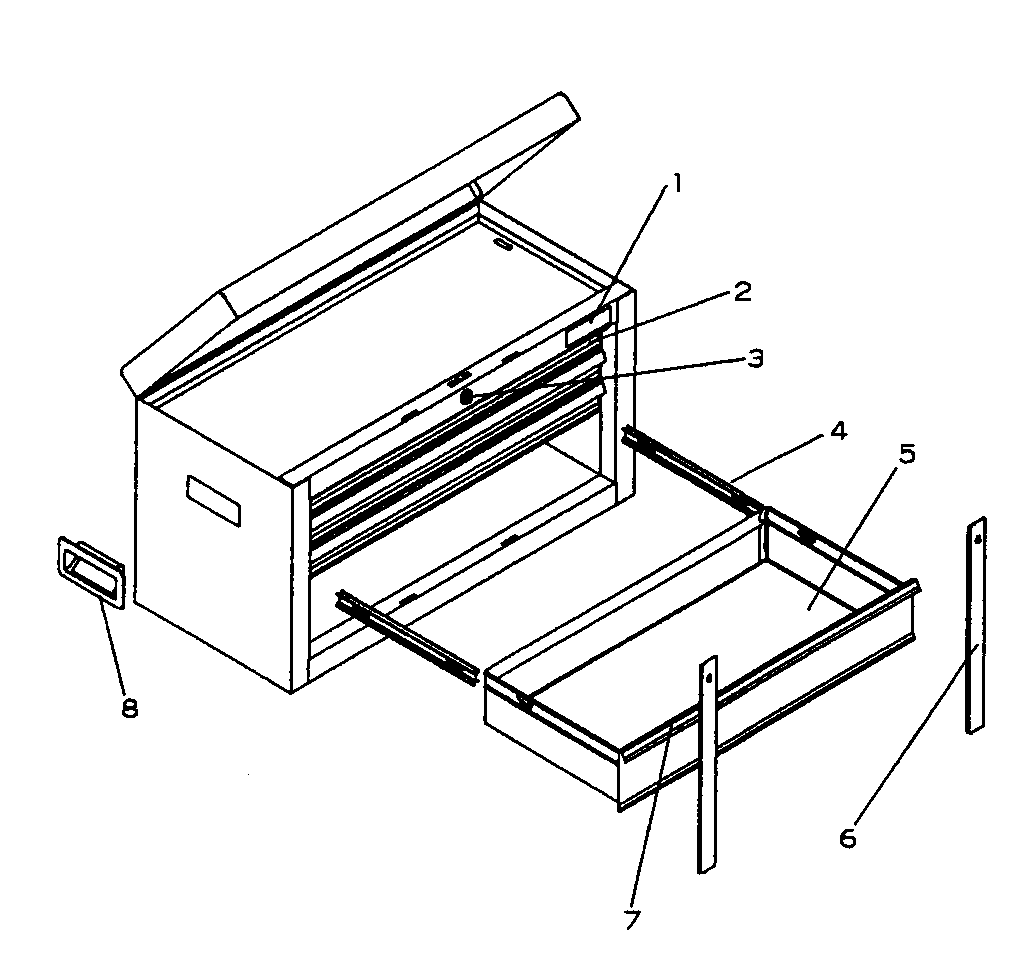 Craftsman 706597842 tool box diagram