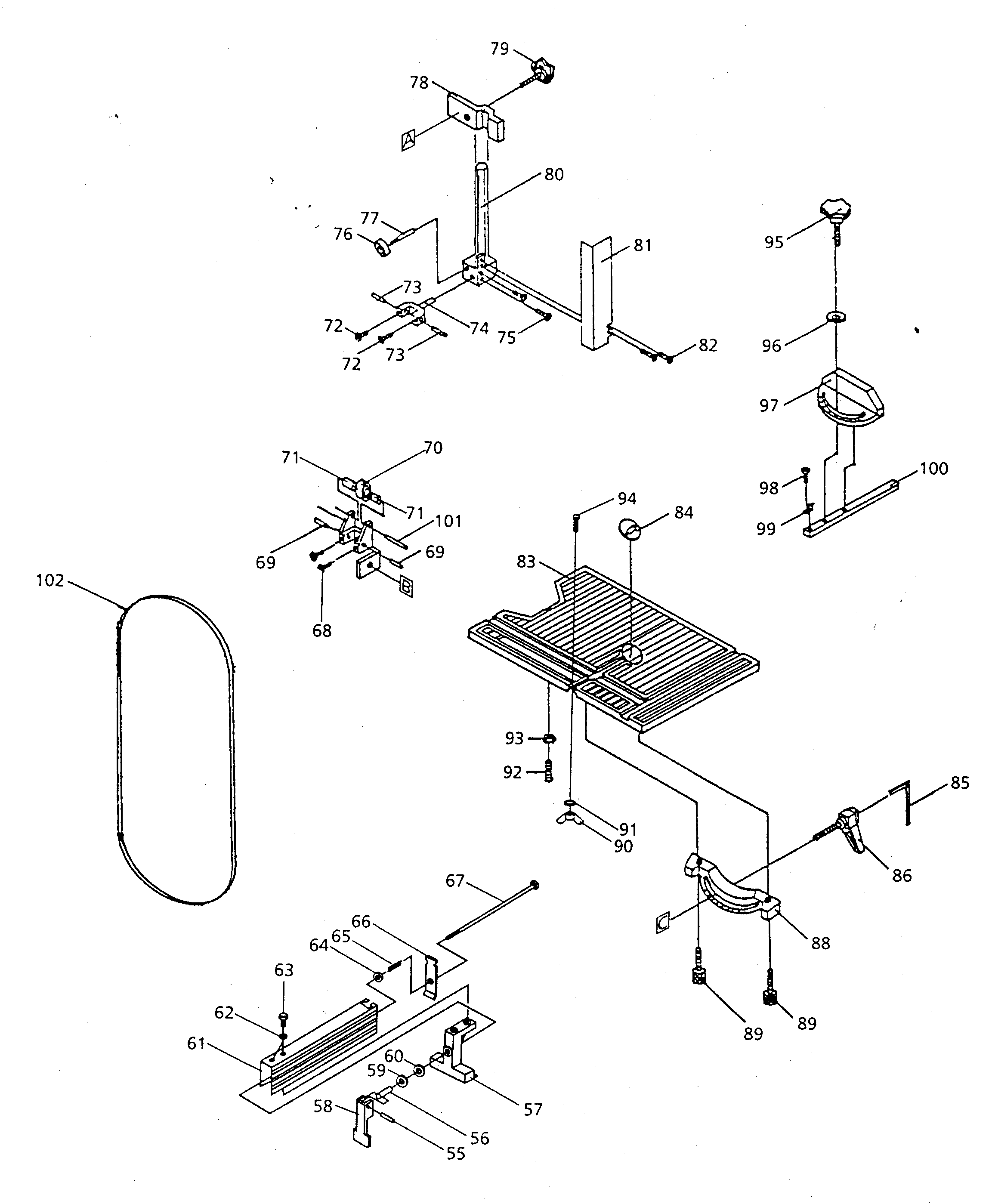 Companion 31928408 saw table diagram