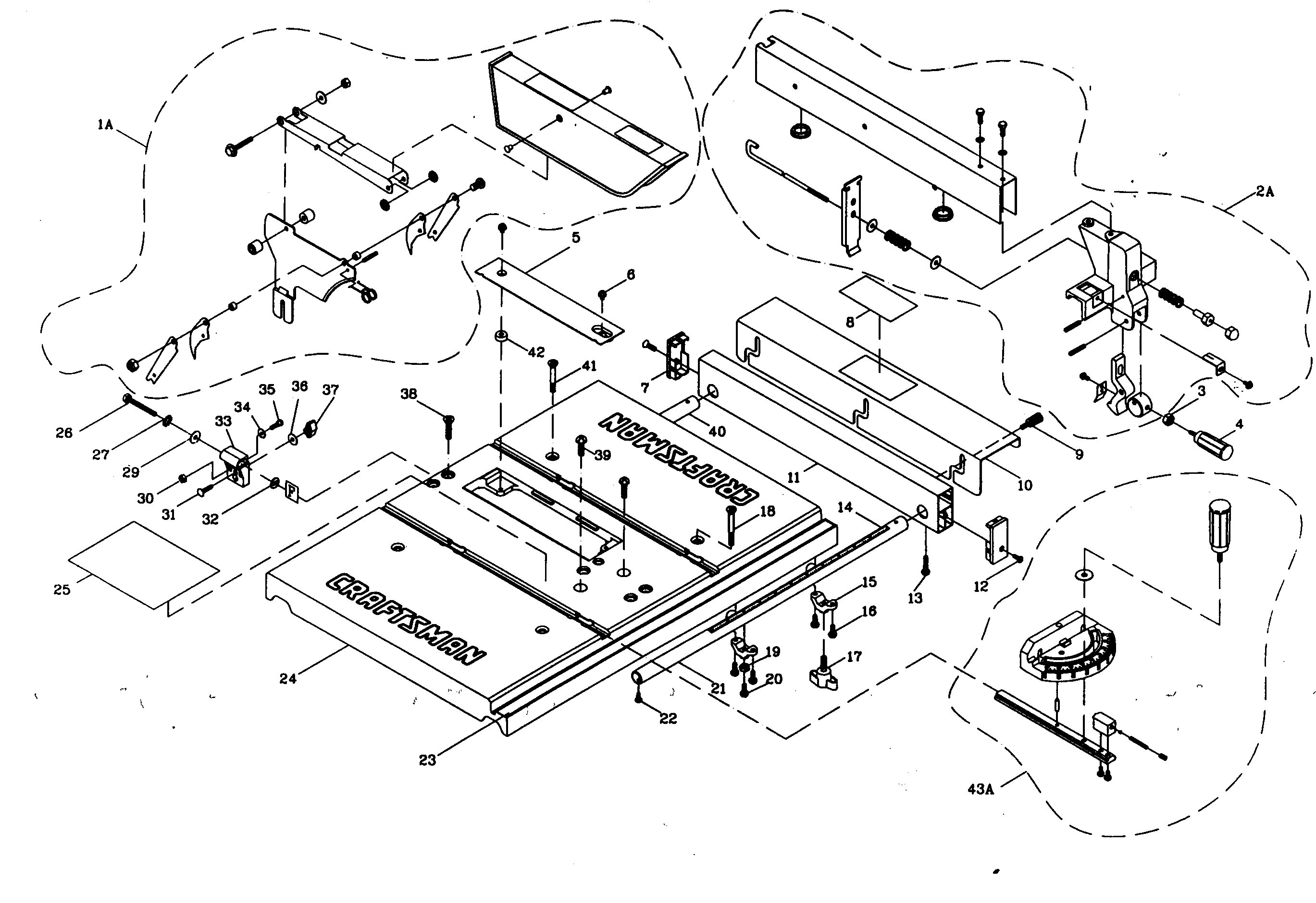 Craftsman 137218100 table diagram