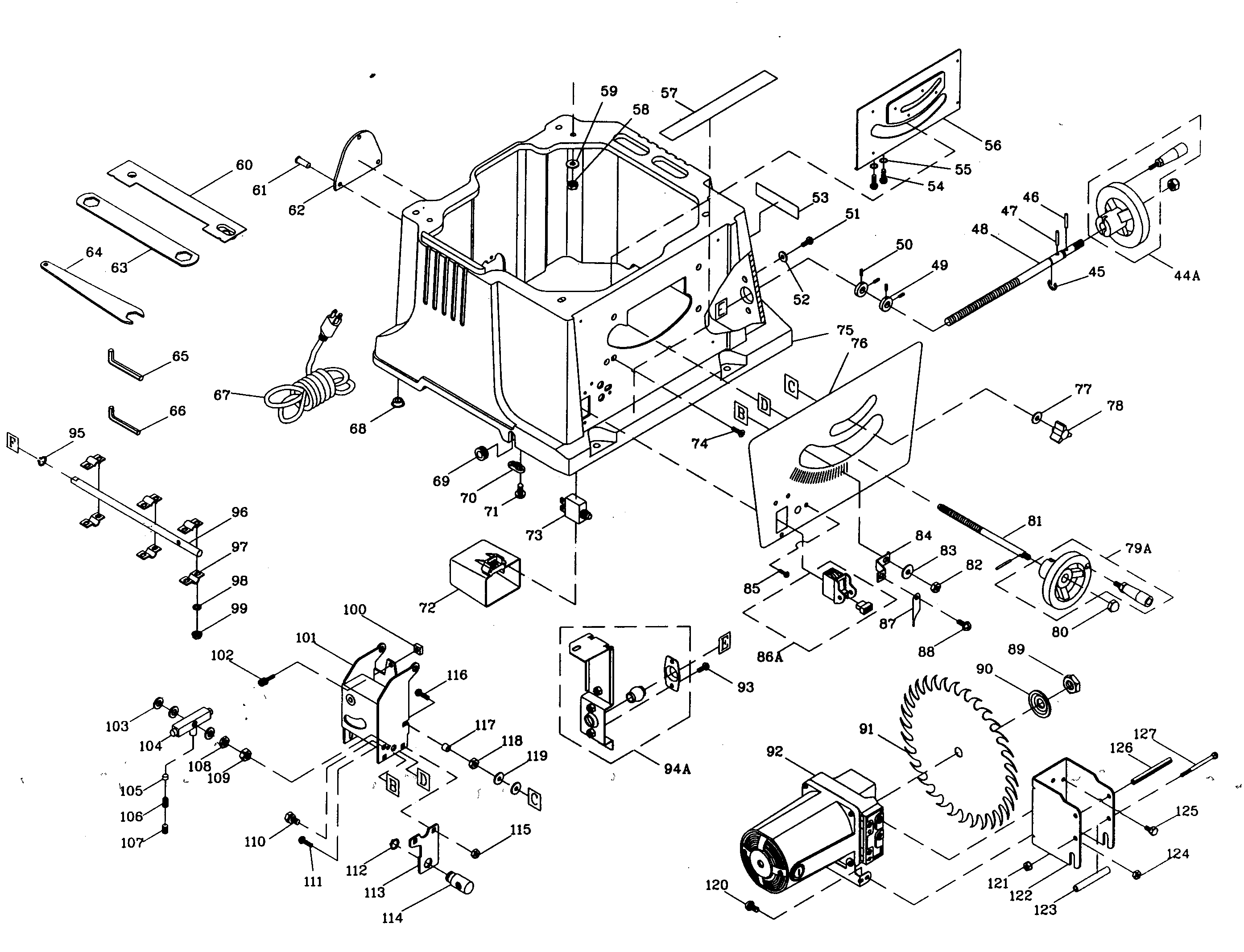Craftsman 137218100 base assy diagram
