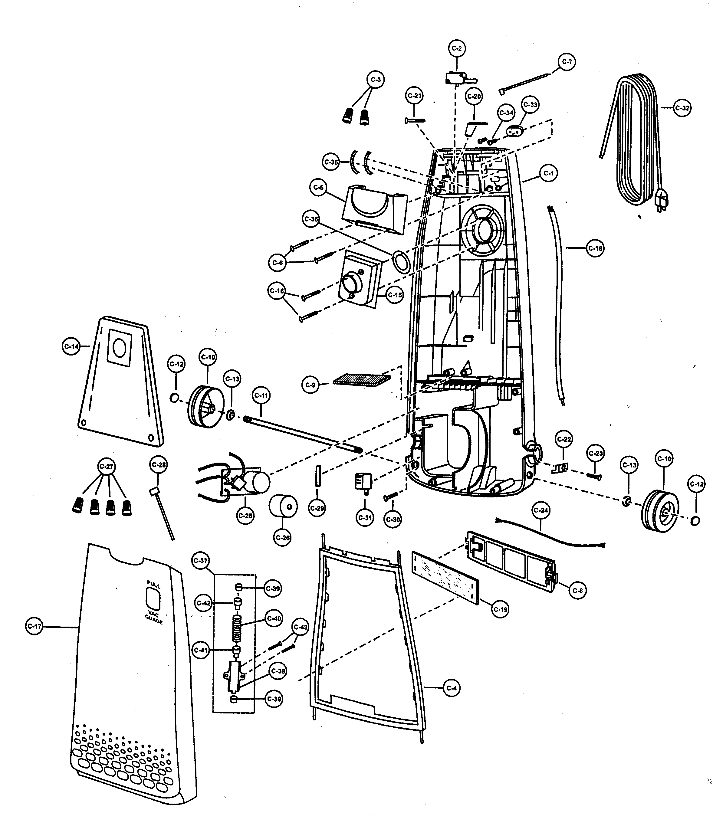 Panasonic MC-V7428 body diagram