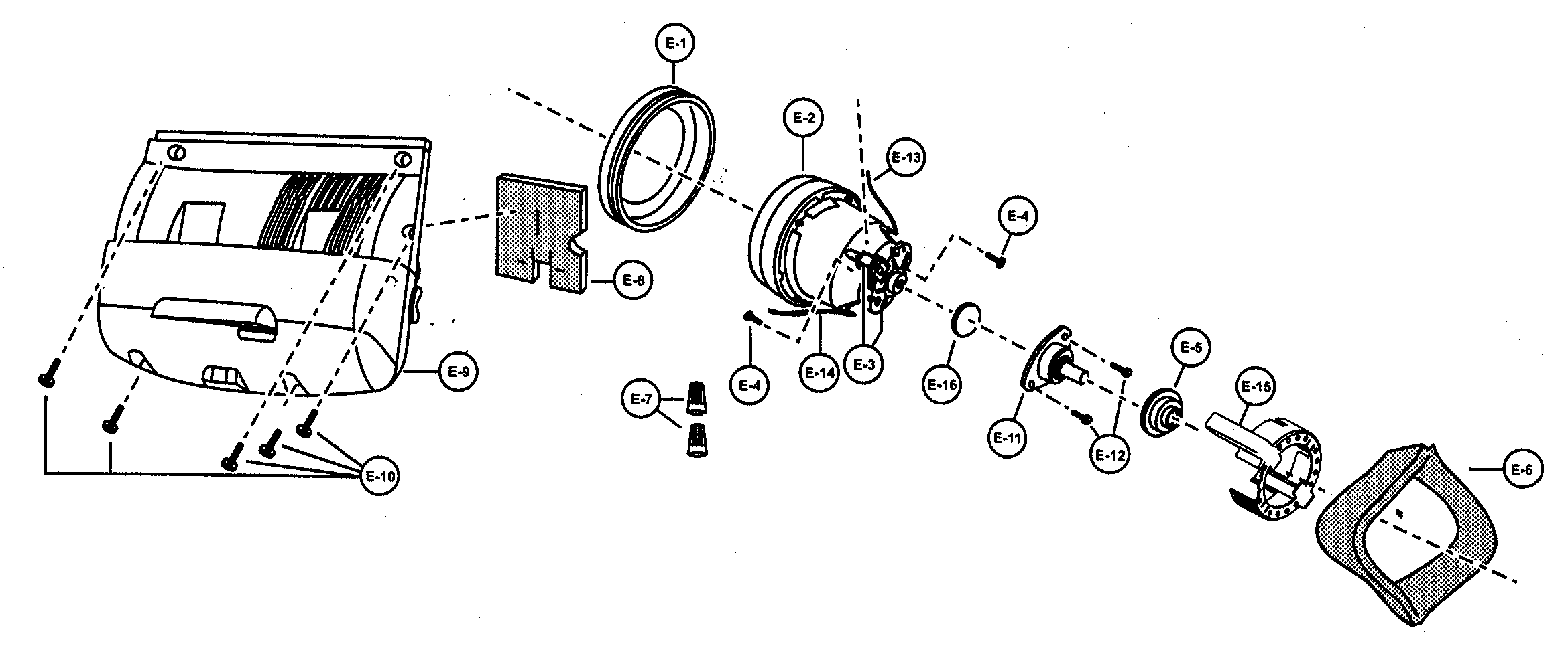 Panasonic MC-V7428 motor case/motor diagram