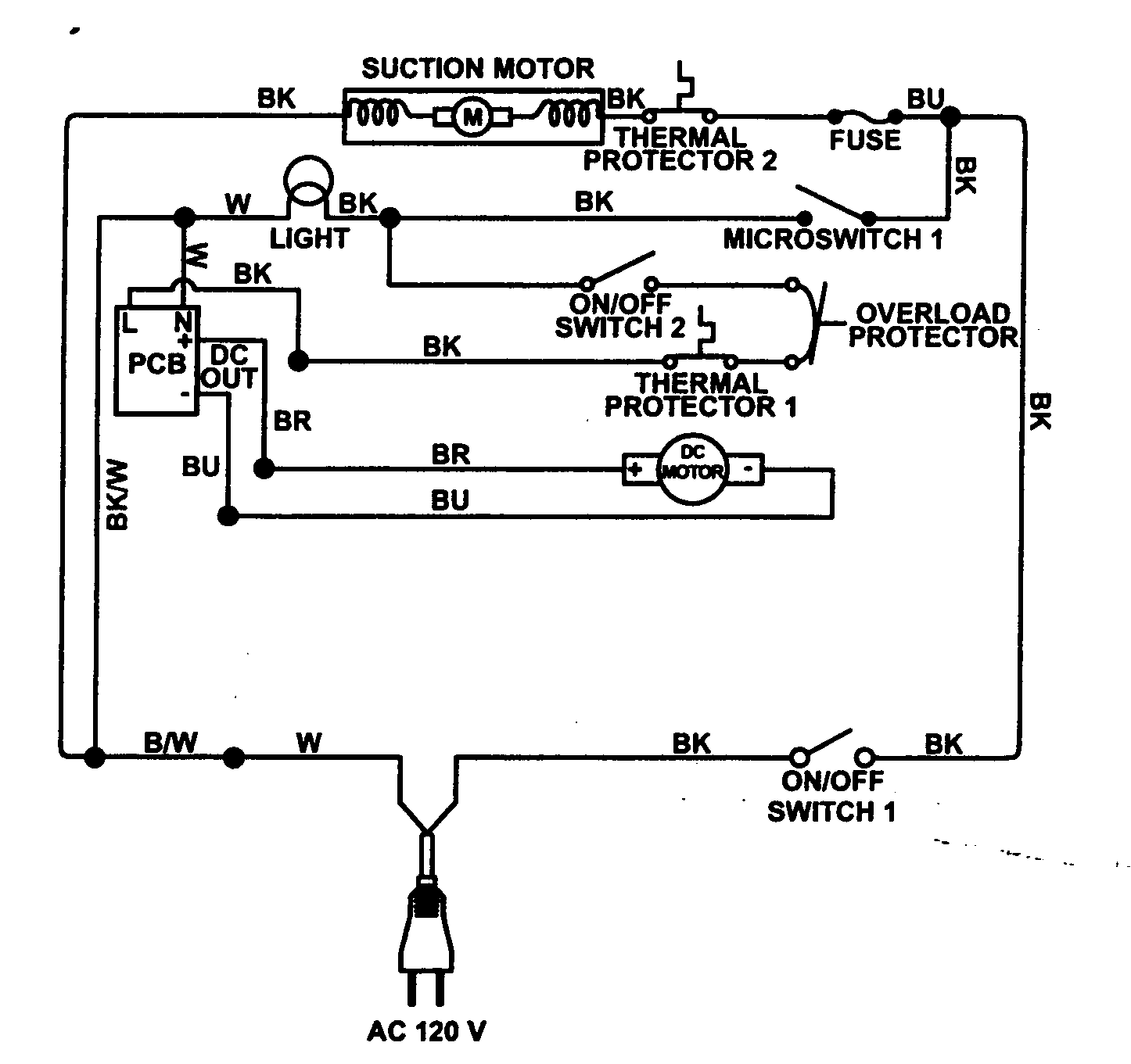 Panasonic MC-V7428 wiring diagram diagram