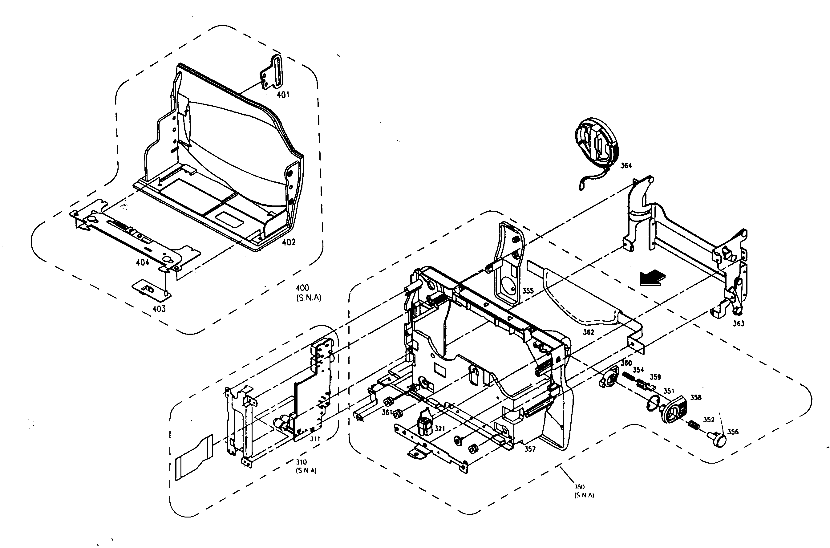 Samsung SCD86 case right assy diagram