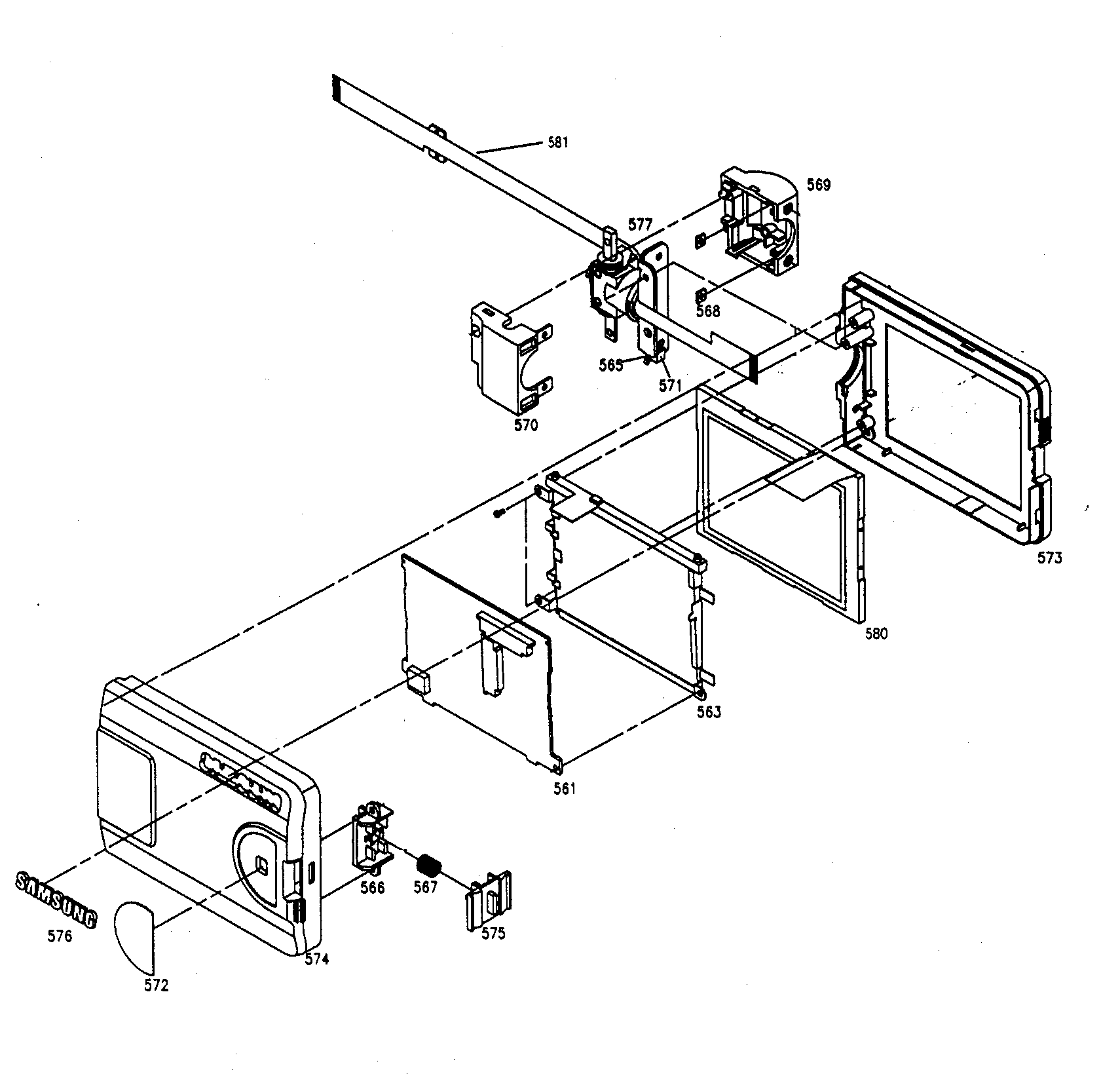 Samsung SCD87 lcd assy diagram