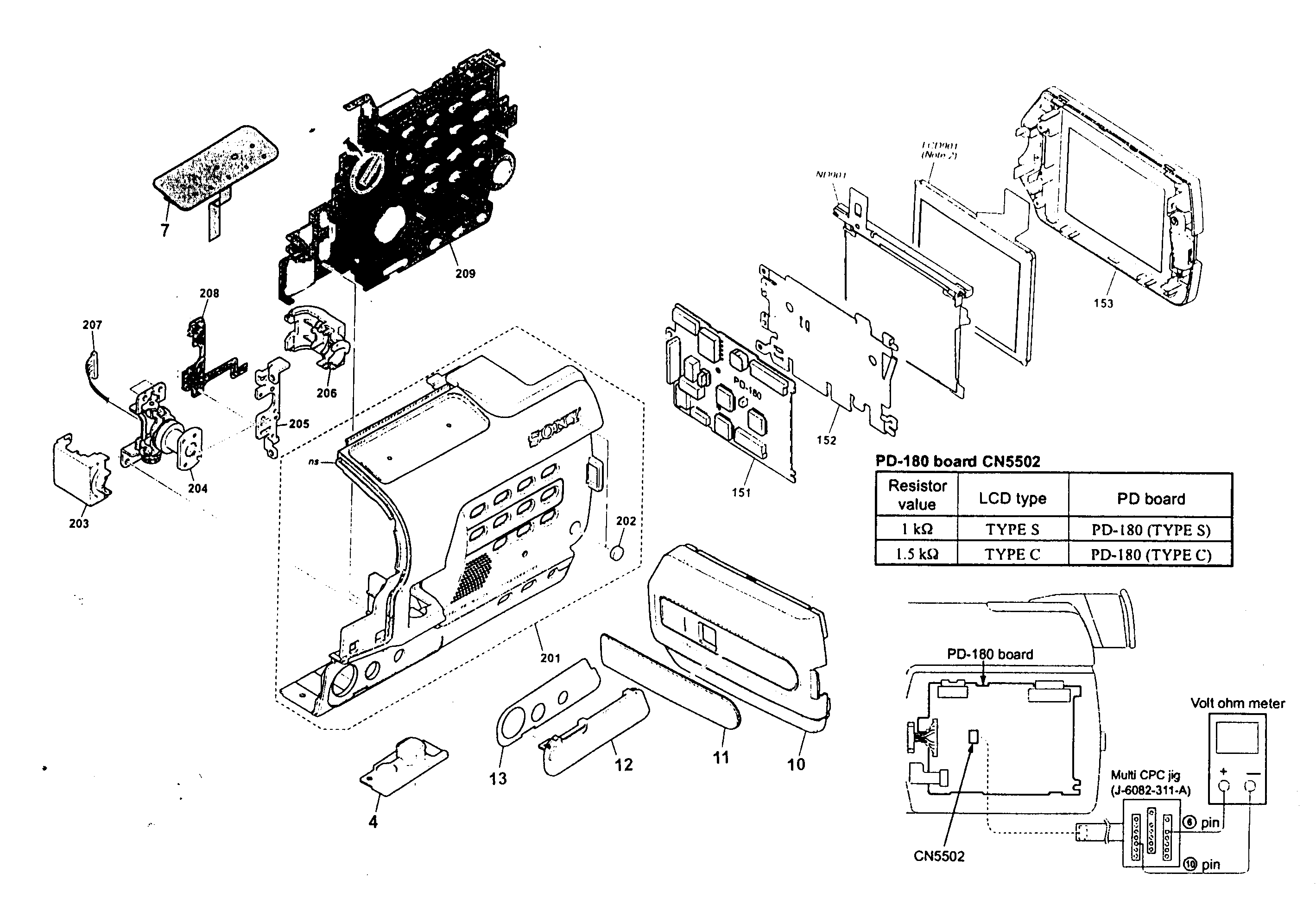 Sony CCD-TRV318 left side assy diagram