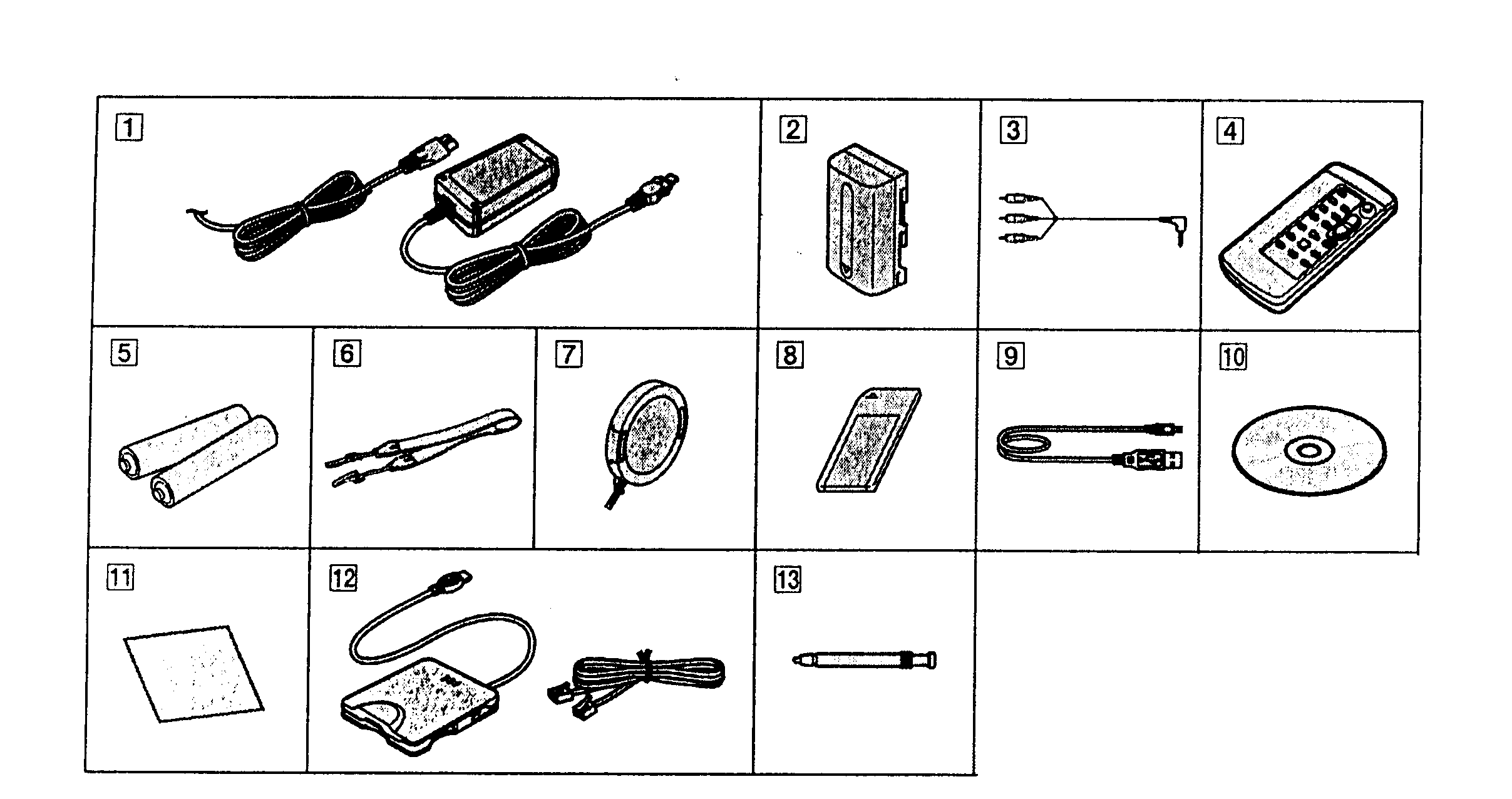 Sony DCR-TRV38 accessory diagram
