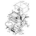 Sharp R-401FW oven cabinet parts diagram
