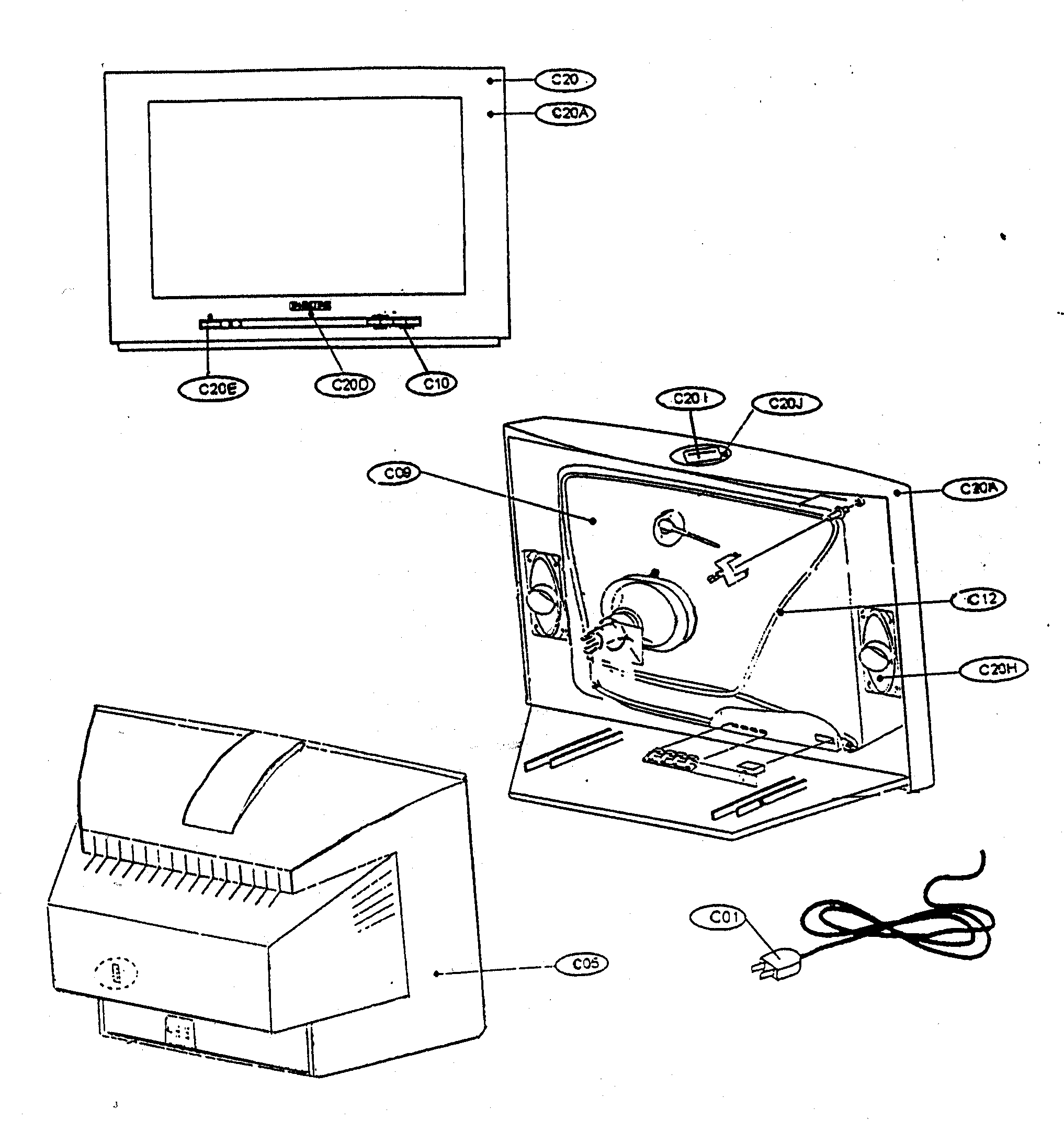Philips 24PT633R37 cabinet parts diagram