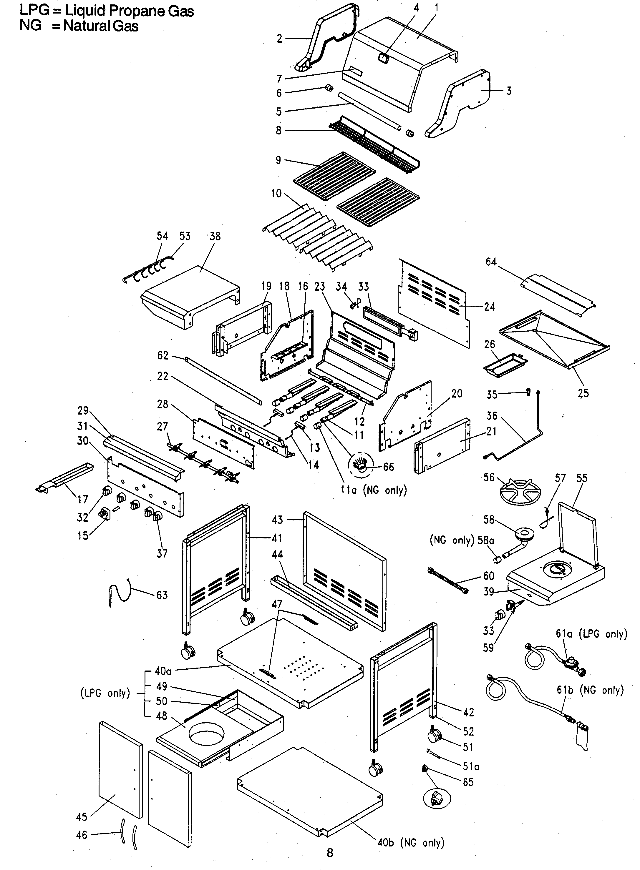 Kenmore 141152271 grill diagram