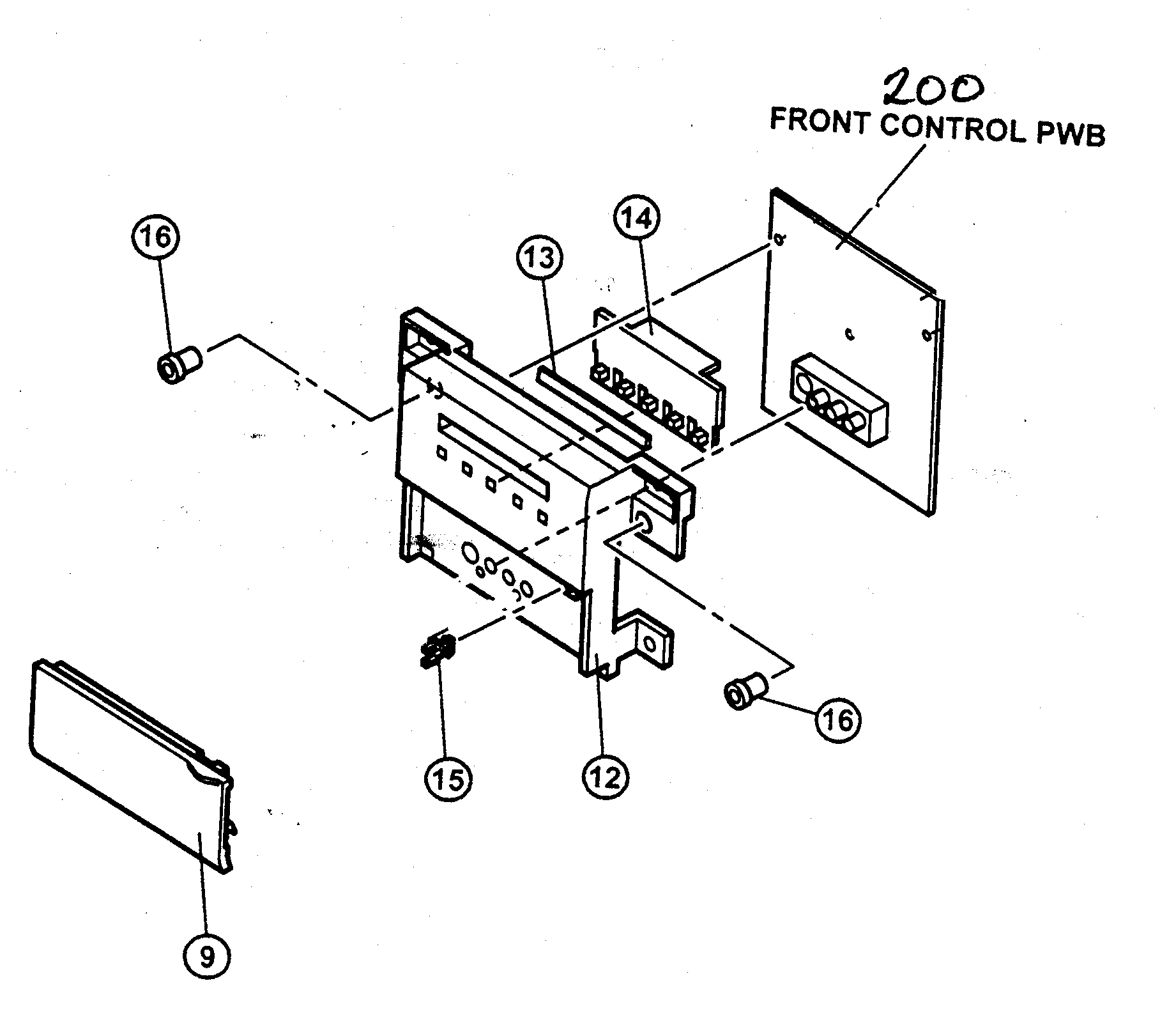 JVC AV-65WP74 control panel diagram