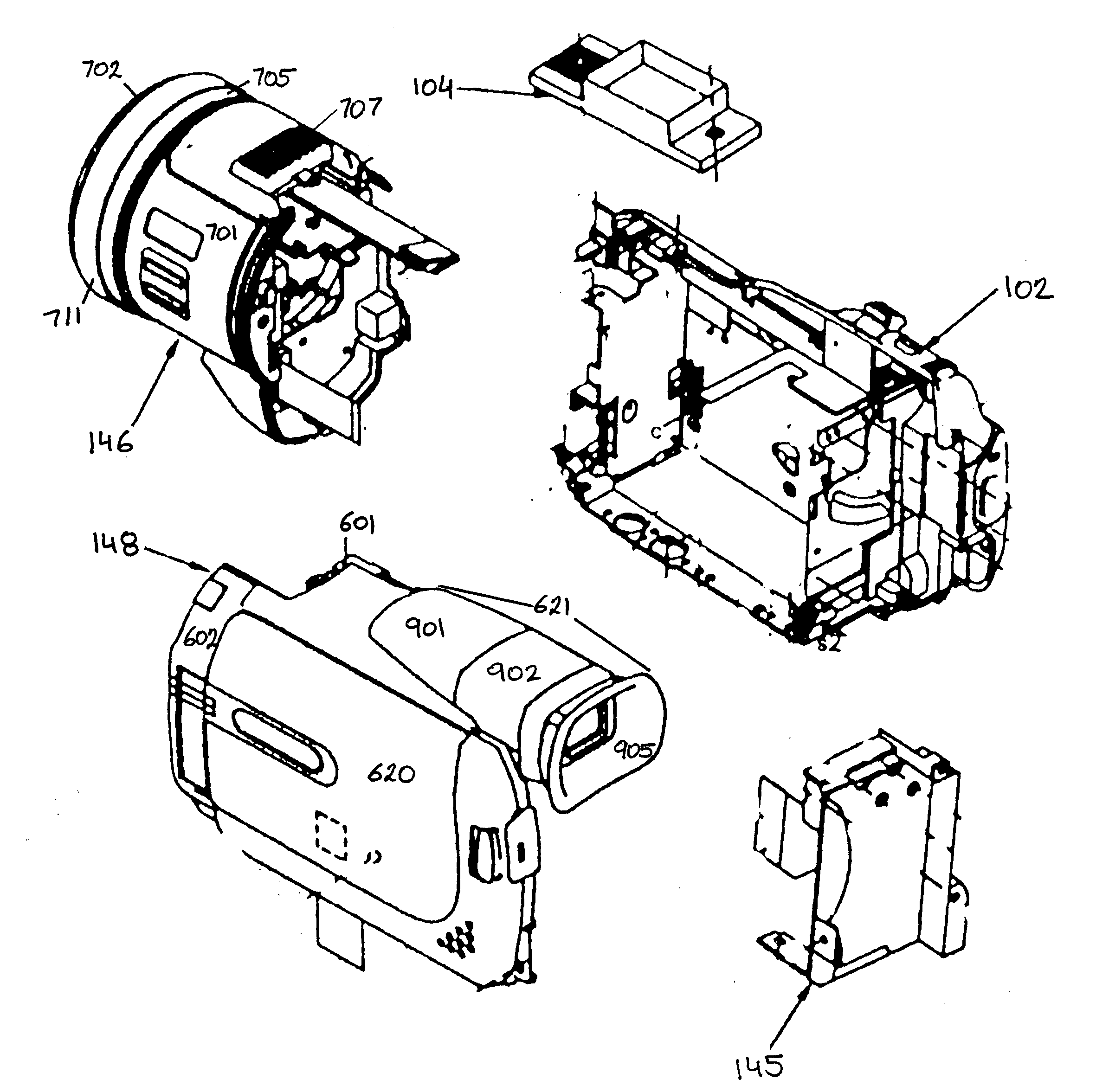 JVC GR-DV900US cabinet parts diagram