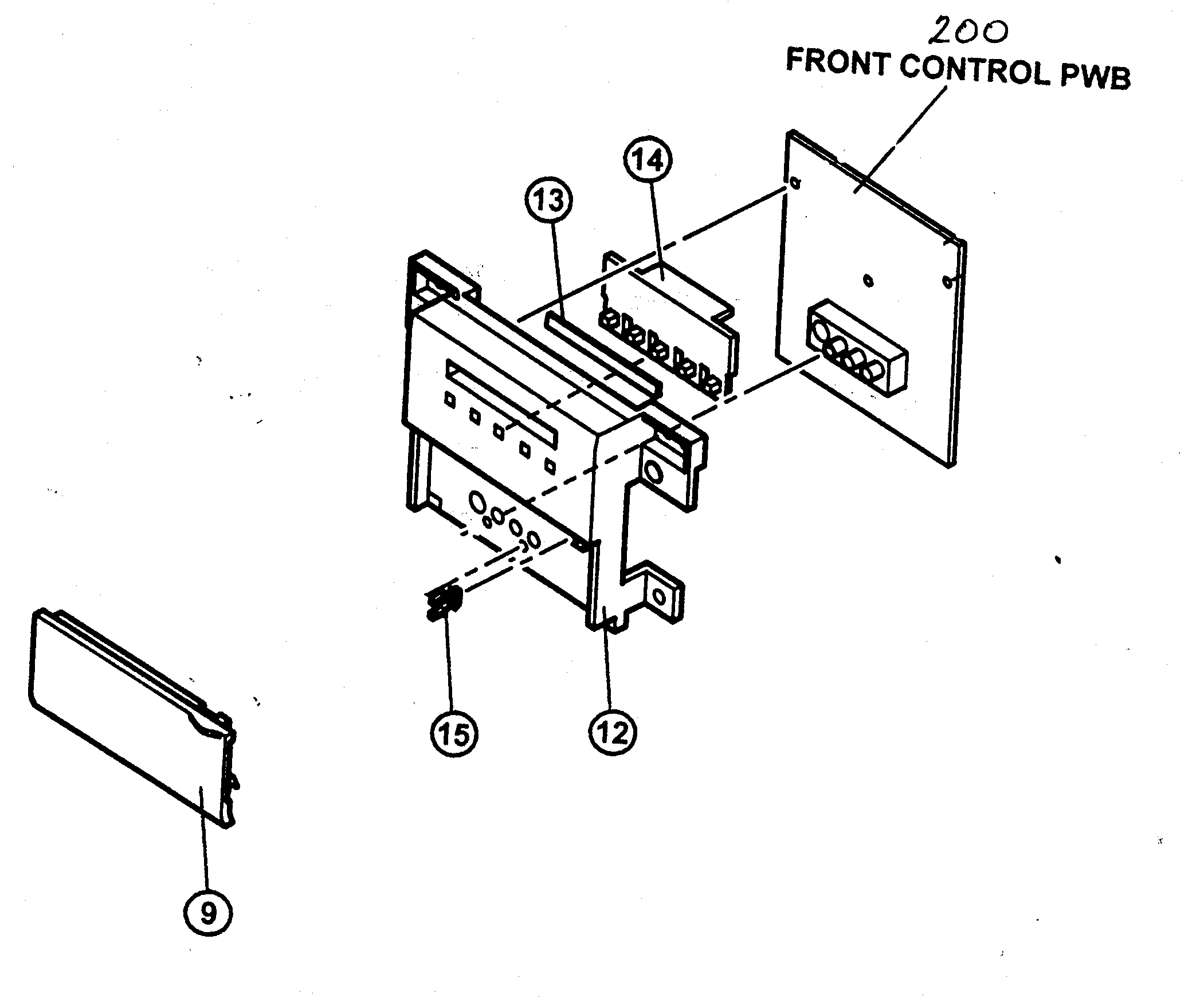JVC AV-56WP74 front control pwb diagram
