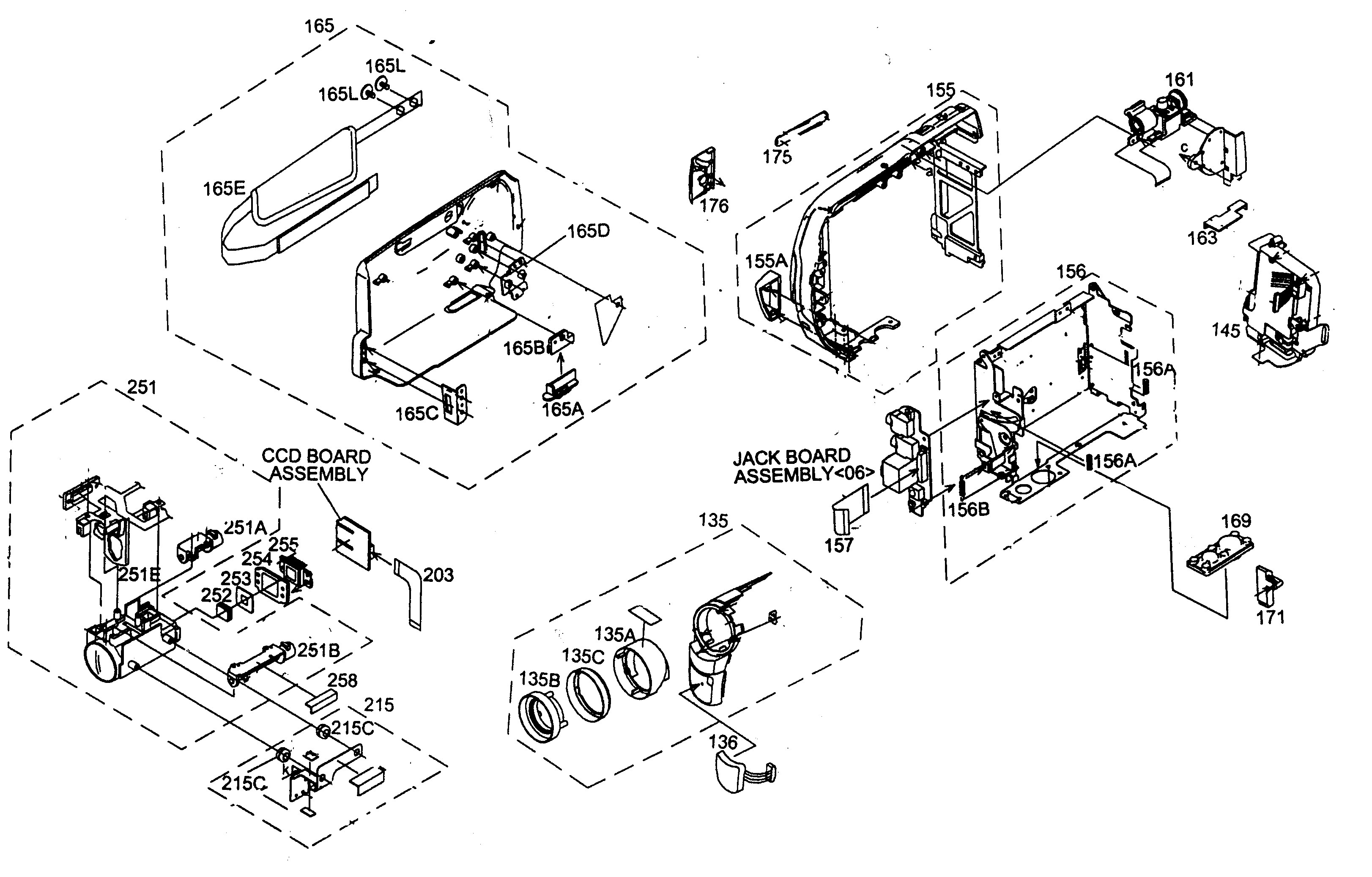 JVC GR-D30U right cabinet parts diagram