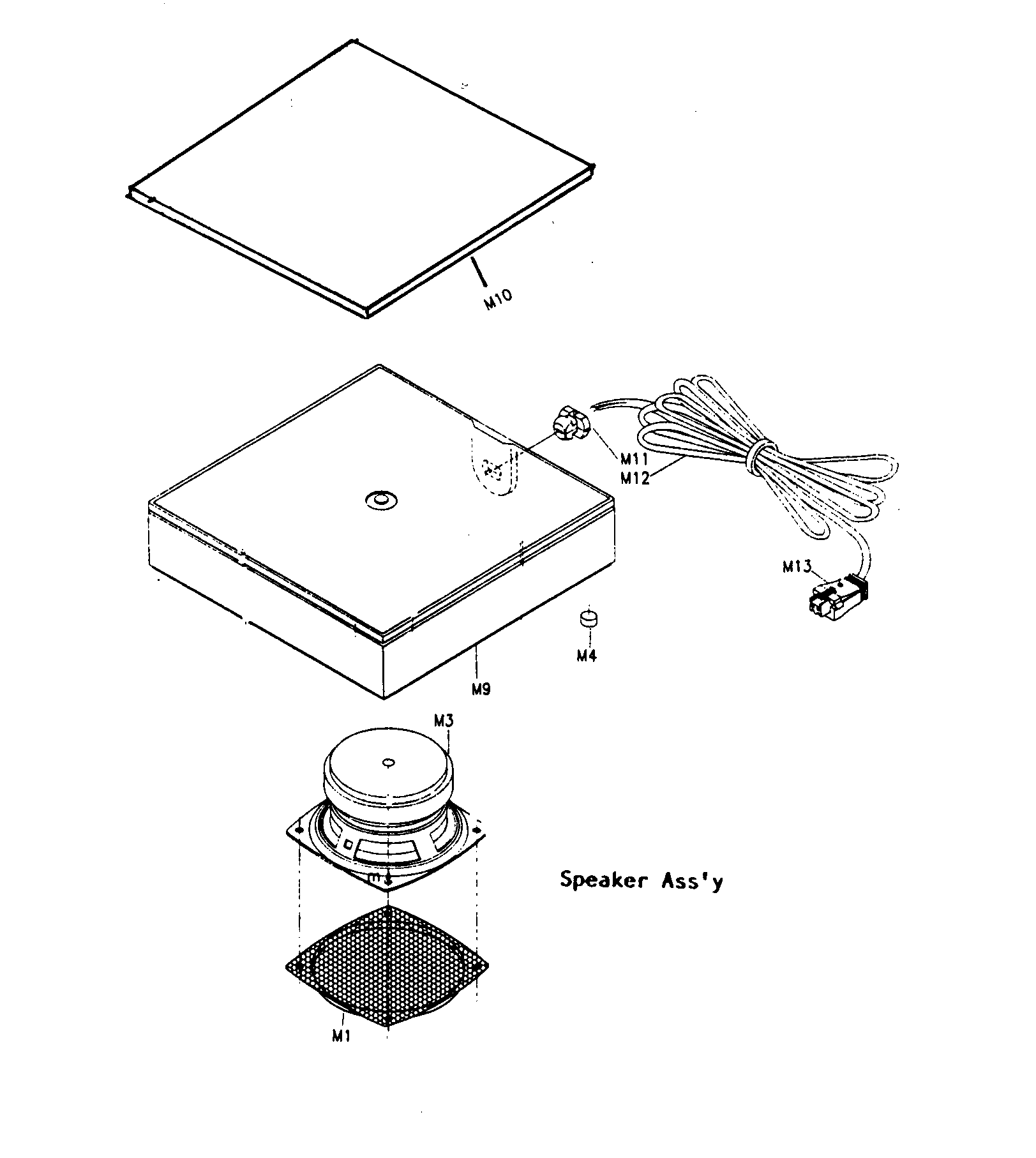 Nakamichi SS3 speaker assy diagram