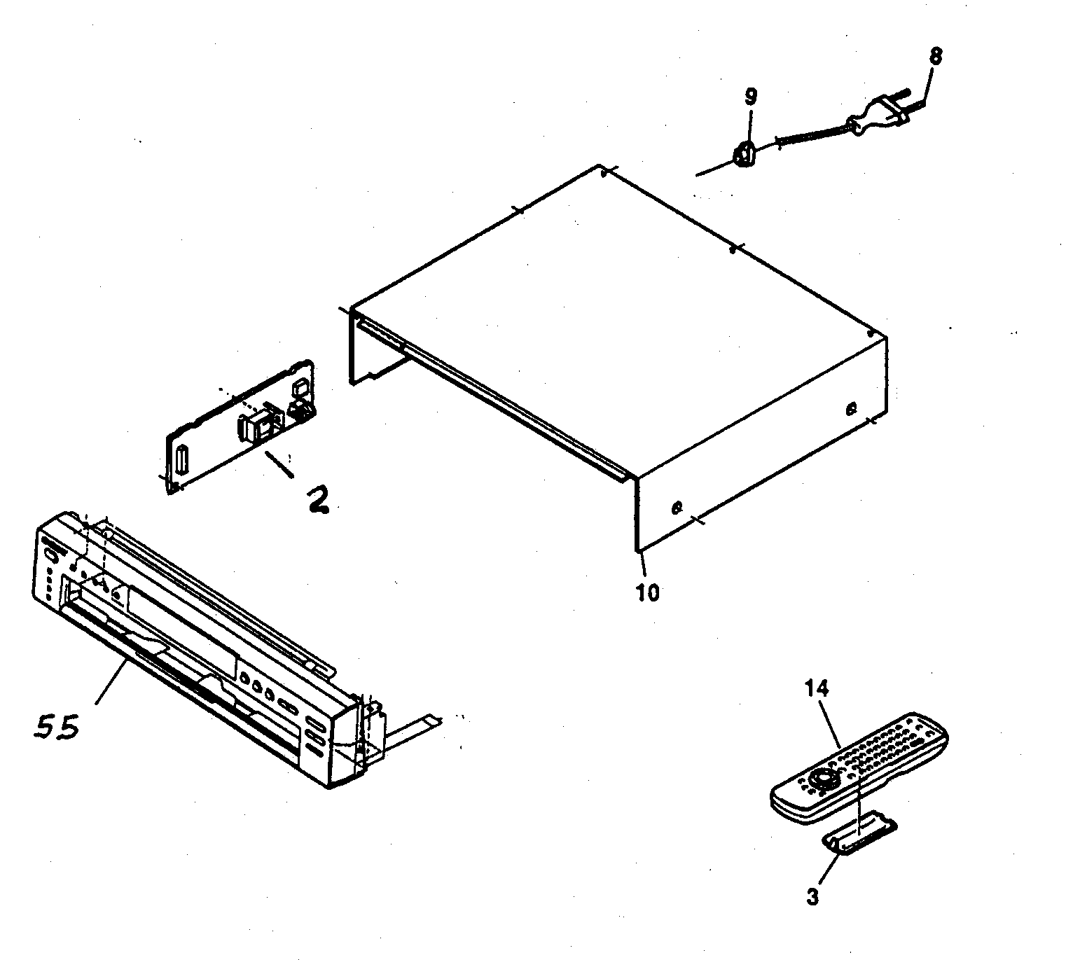 Sony DVP-NC625 cabinet parts diagram