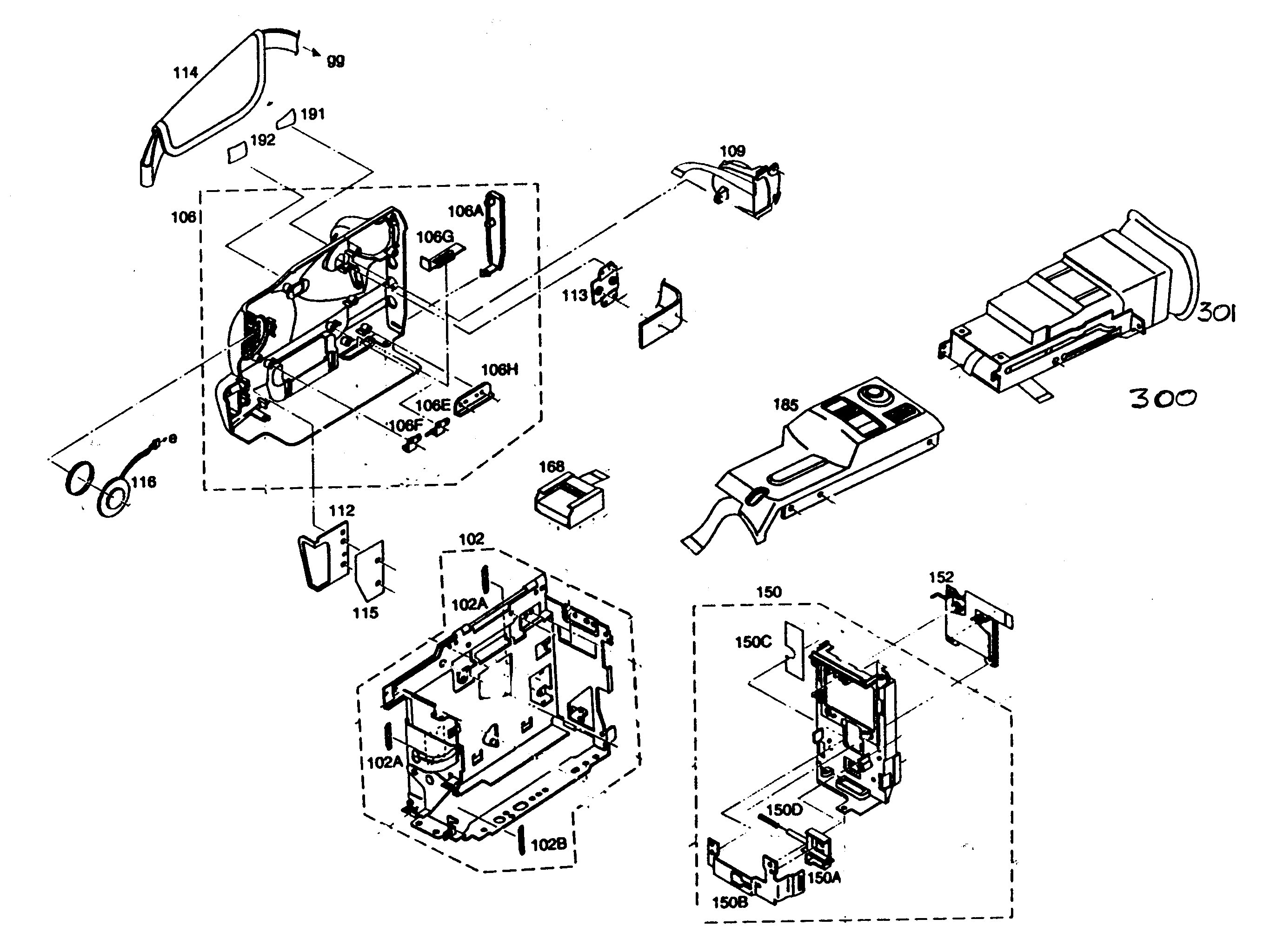 JVC JY-VS200U cabinet parts 1 diagram