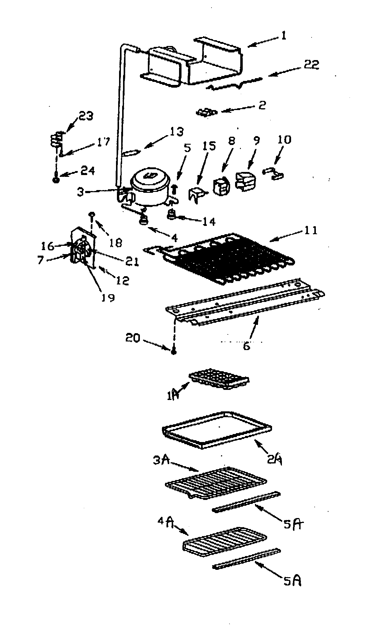 Kenmore 56493619100 evaporator assy/accessories diagram