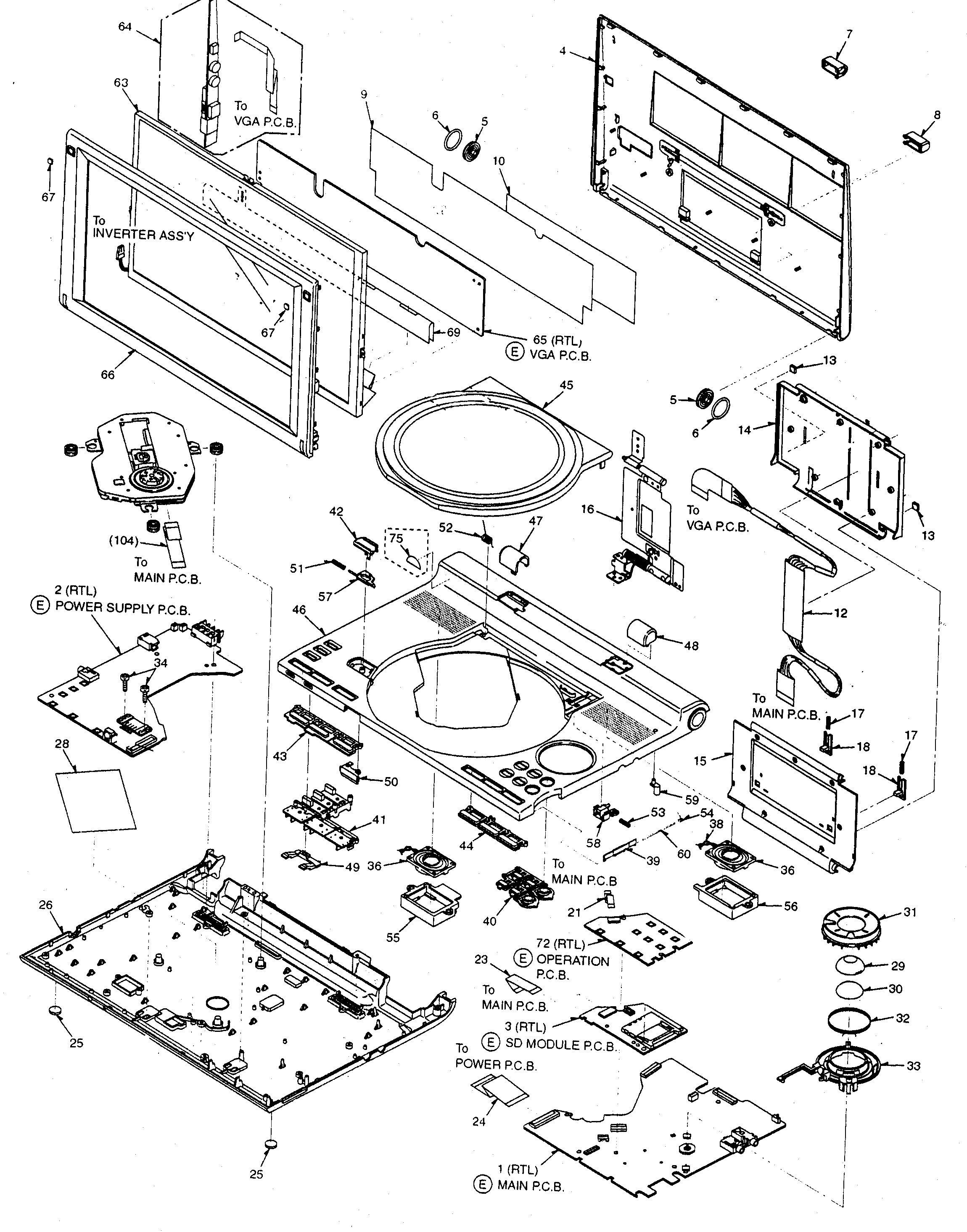 Panasonic DVD-LX9PP cabinet parts diagram
