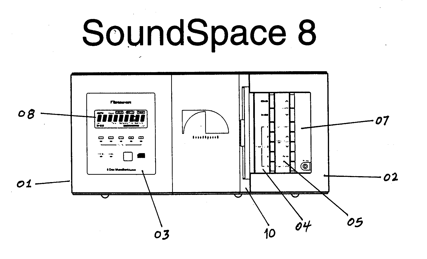 Nakamichi SS8 cabinet parts diagram