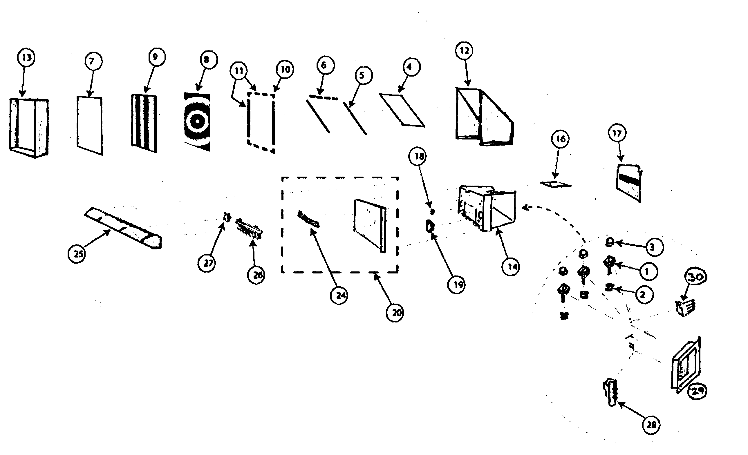 Panasonic PT-53WX53G cabinet parts diagram