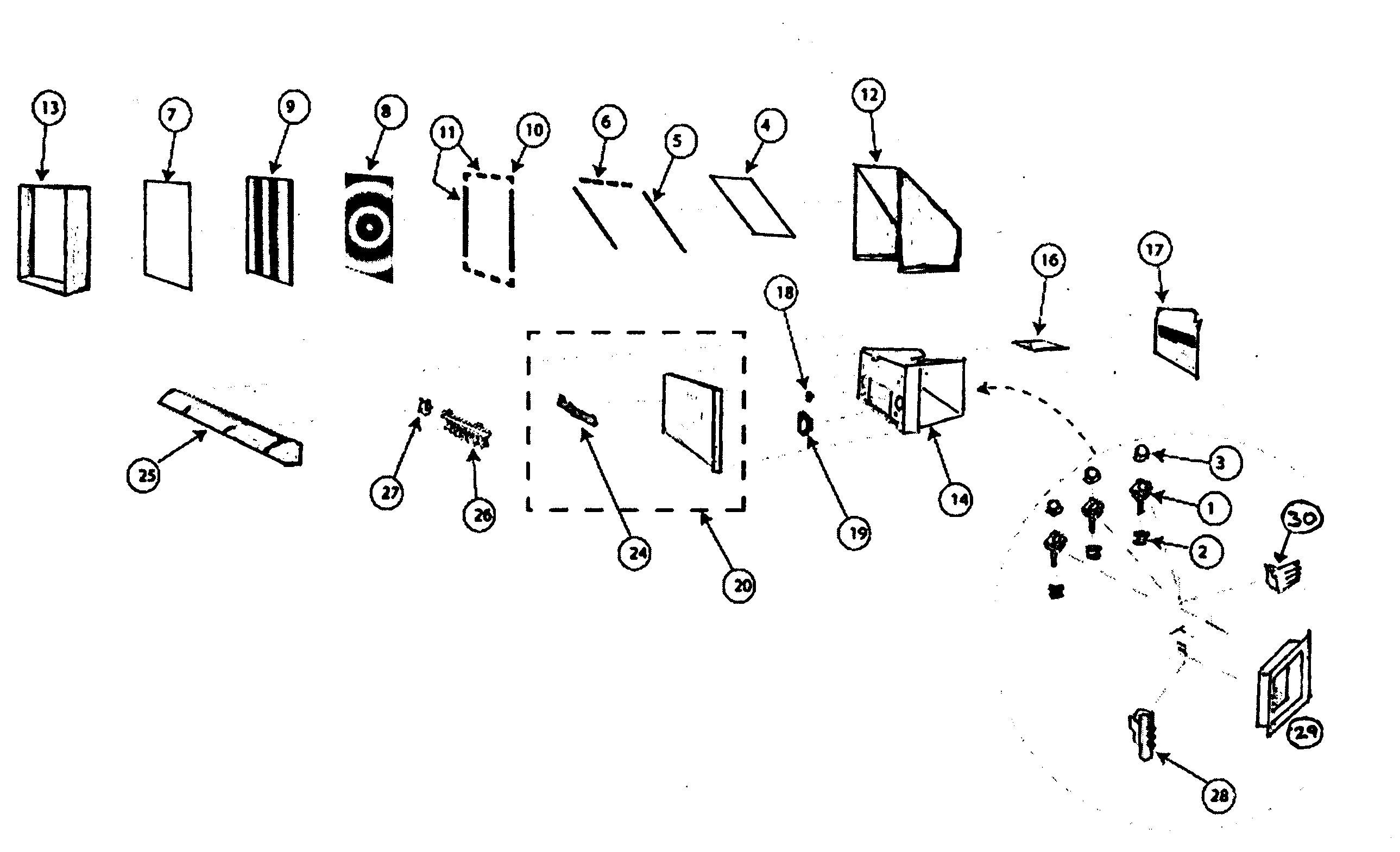 Panasonic PT-47WXC43G cabinet parts diagram