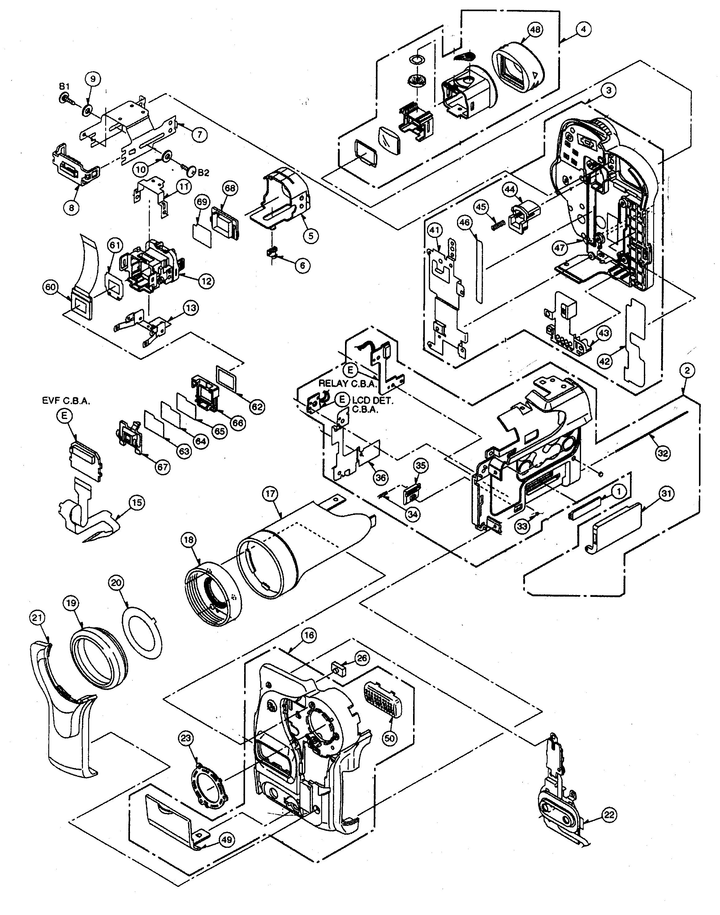 Panasonic PV-GS50S front left cabinet diagram