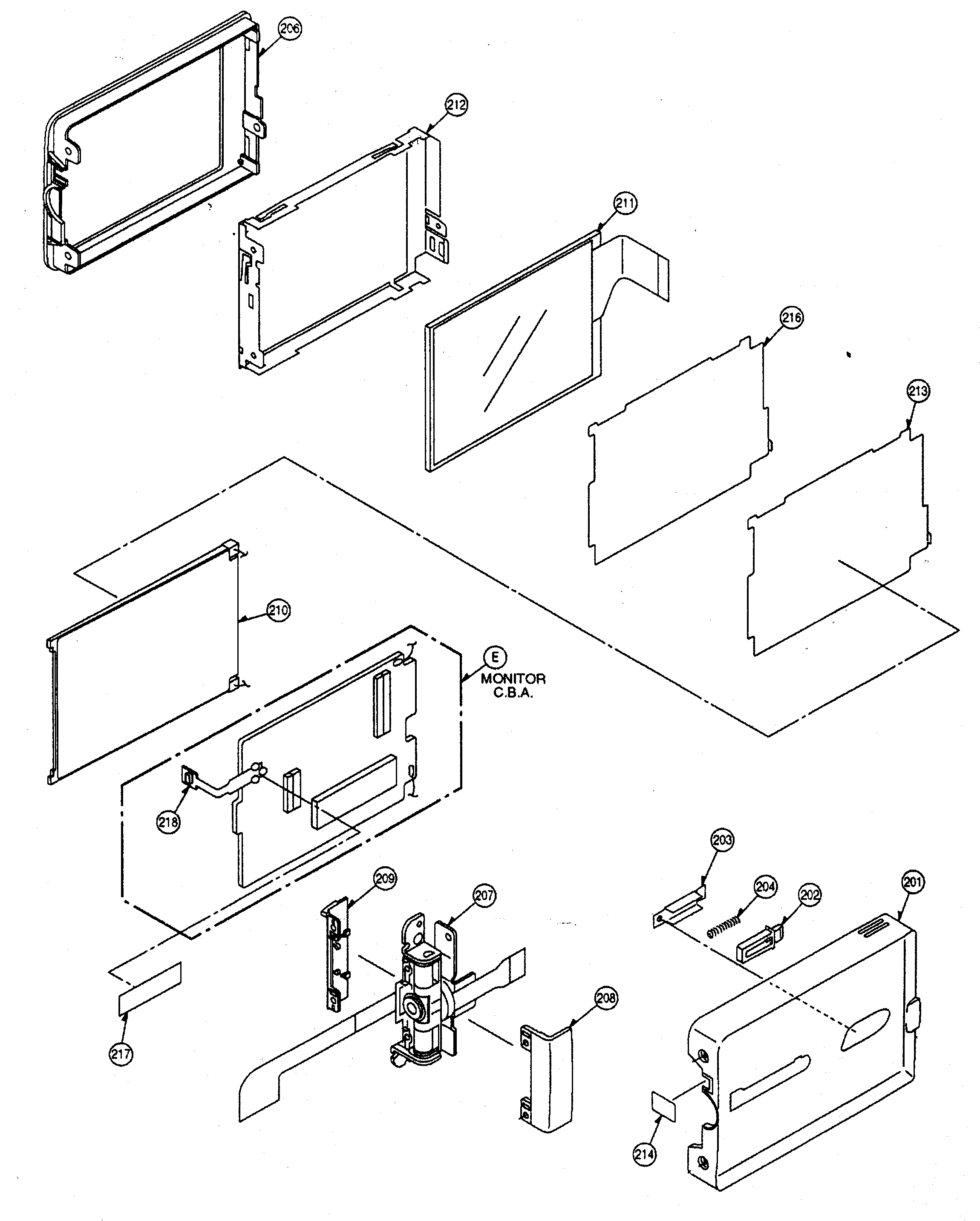 Panasonic PV-GS50S lcd assy diagram